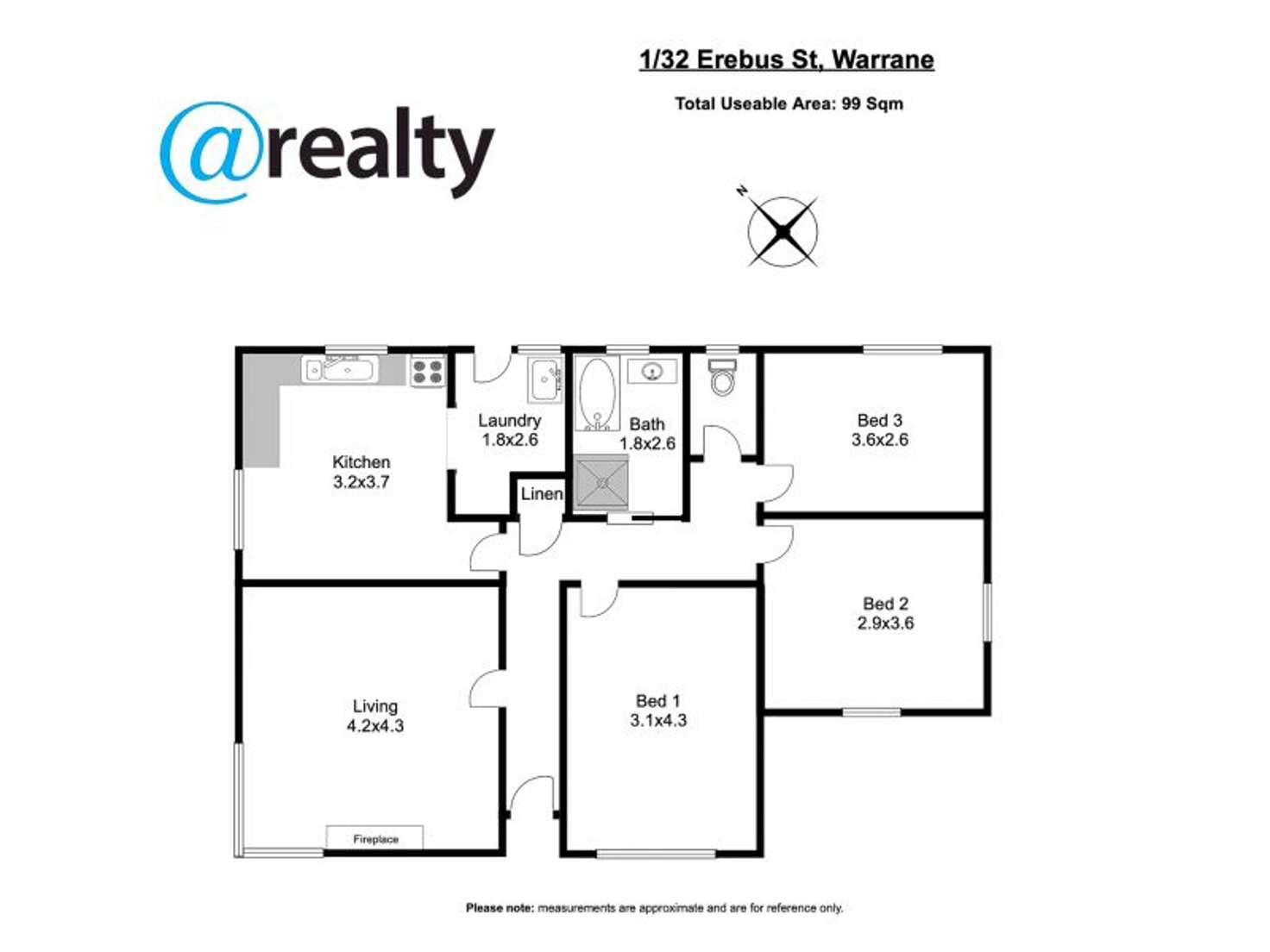 Floorplan of Homely house listing, 1/32 Erebus Street, Warrane TAS 7018