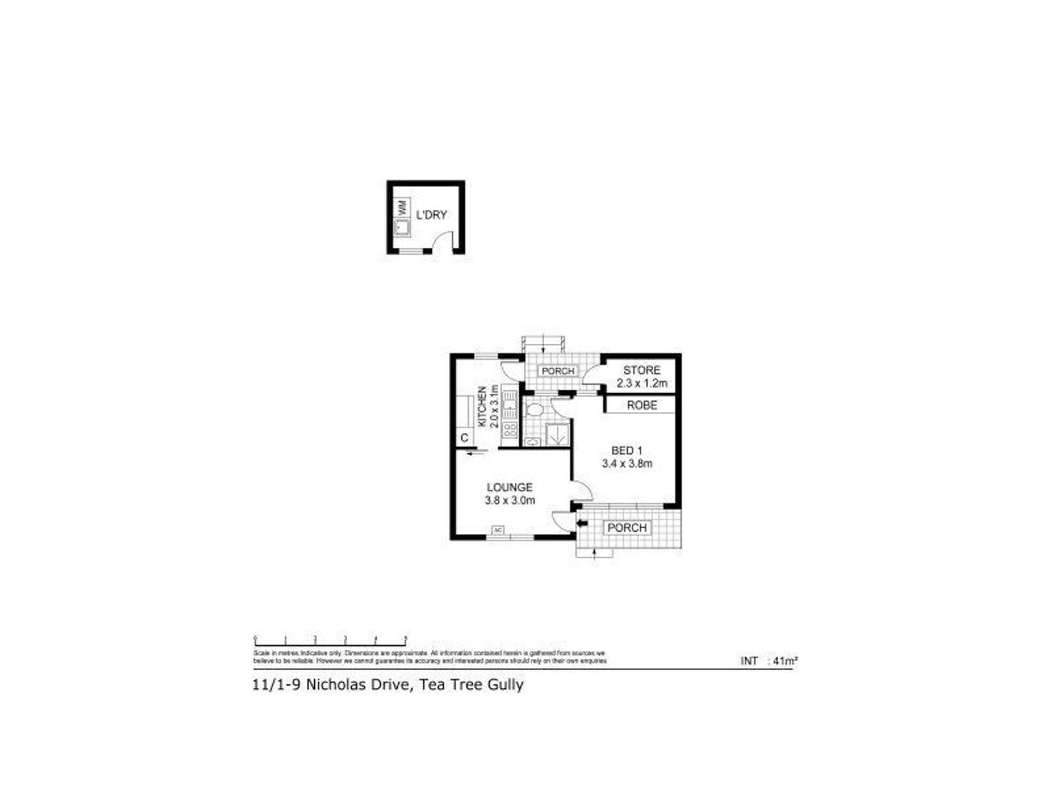 Floorplan of Homely unit listing, 11/1-9 Nicholas Drive, Tea Tree Gully SA 5091