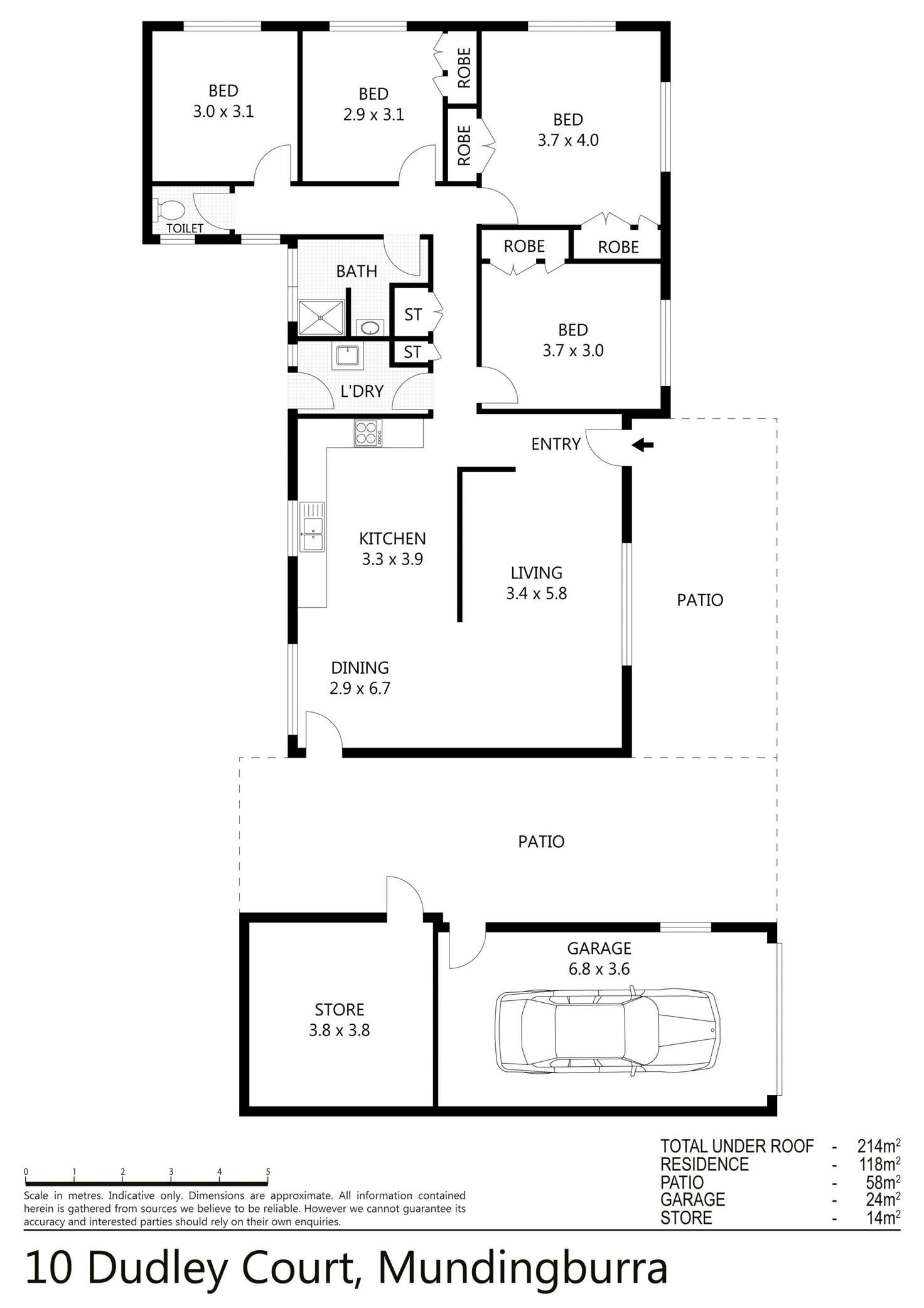 Floorplan of Homely house listing, 10 Dudley Court, Mundingburra QLD 4812