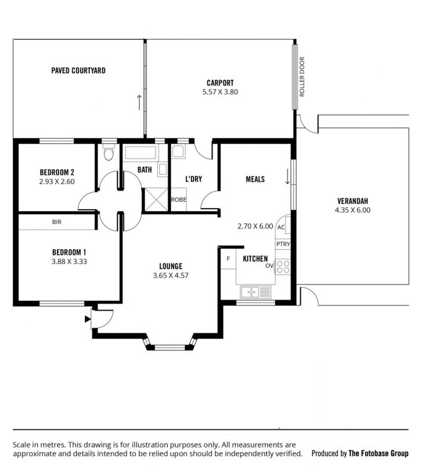 Floorplan of Homely unit listing, 1/15 Stewart Street, South Brighton SA 5048