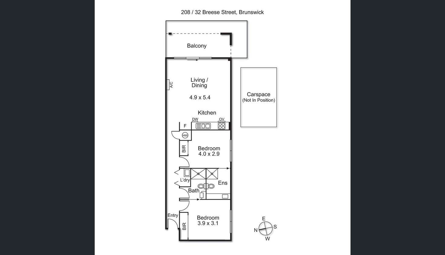 Floorplan of Homely apartment listing, 208/32 Breese Street, Brunswick VIC 3056