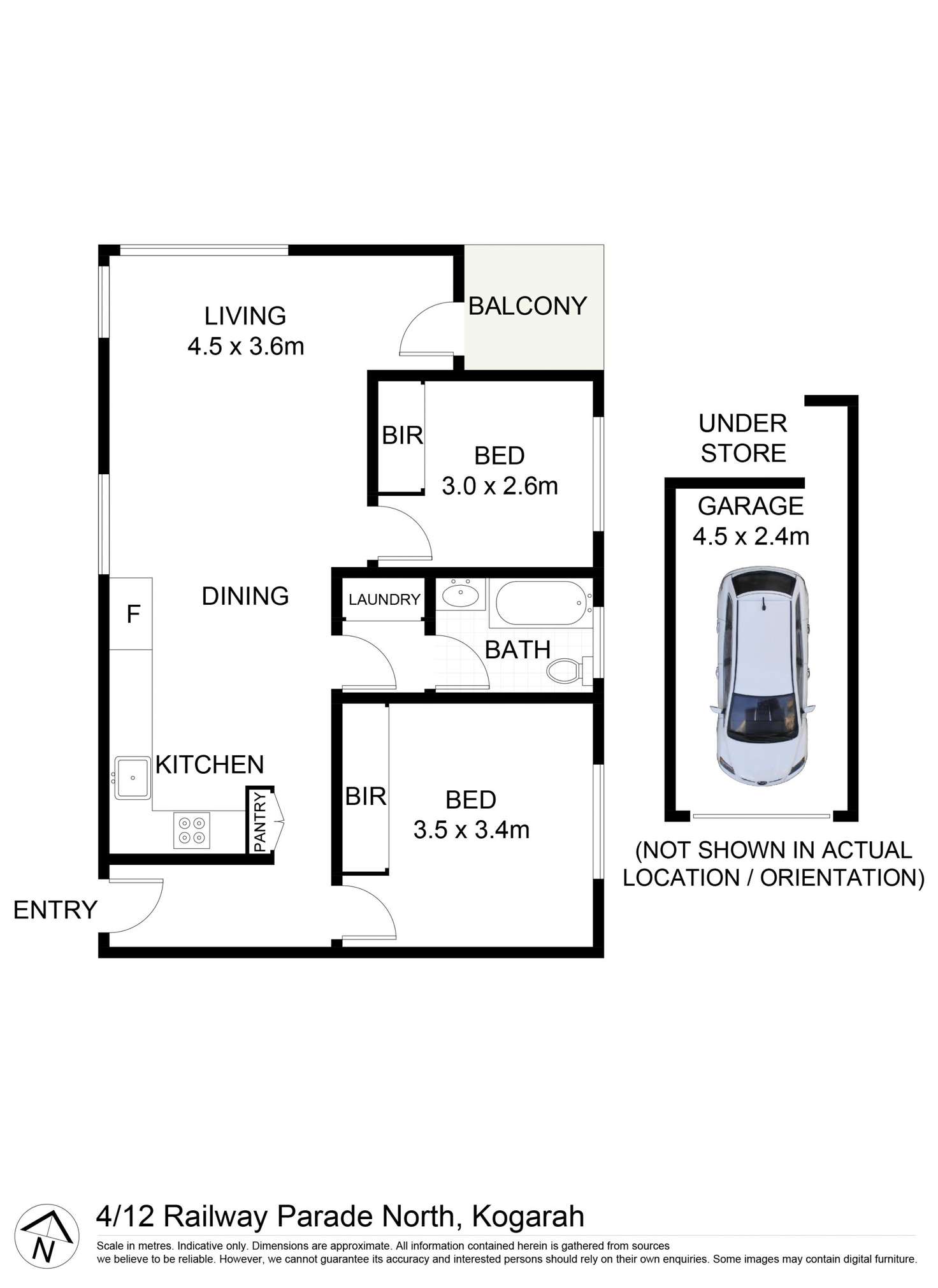 Floorplan of Homely apartment listing, 4/12 Railway Parade, Kogarah NSW 2217