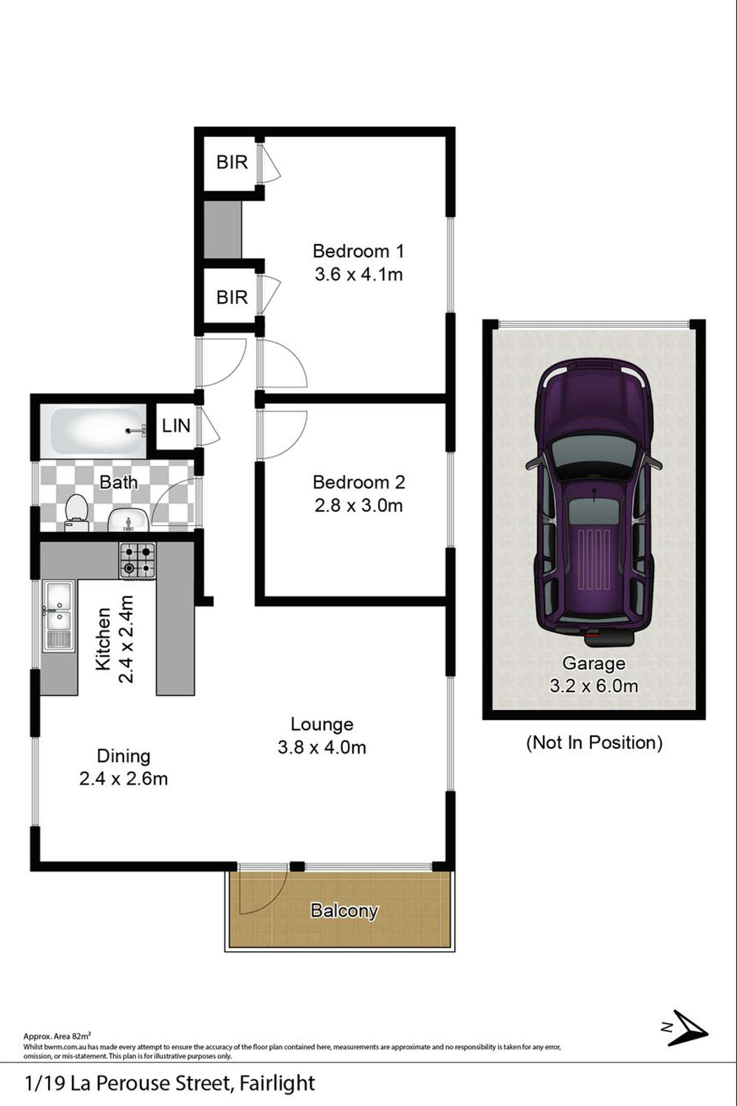 Floorplan of Homely apartment listing, 1/19 La Perouse Street, Fairlight NSW 2094