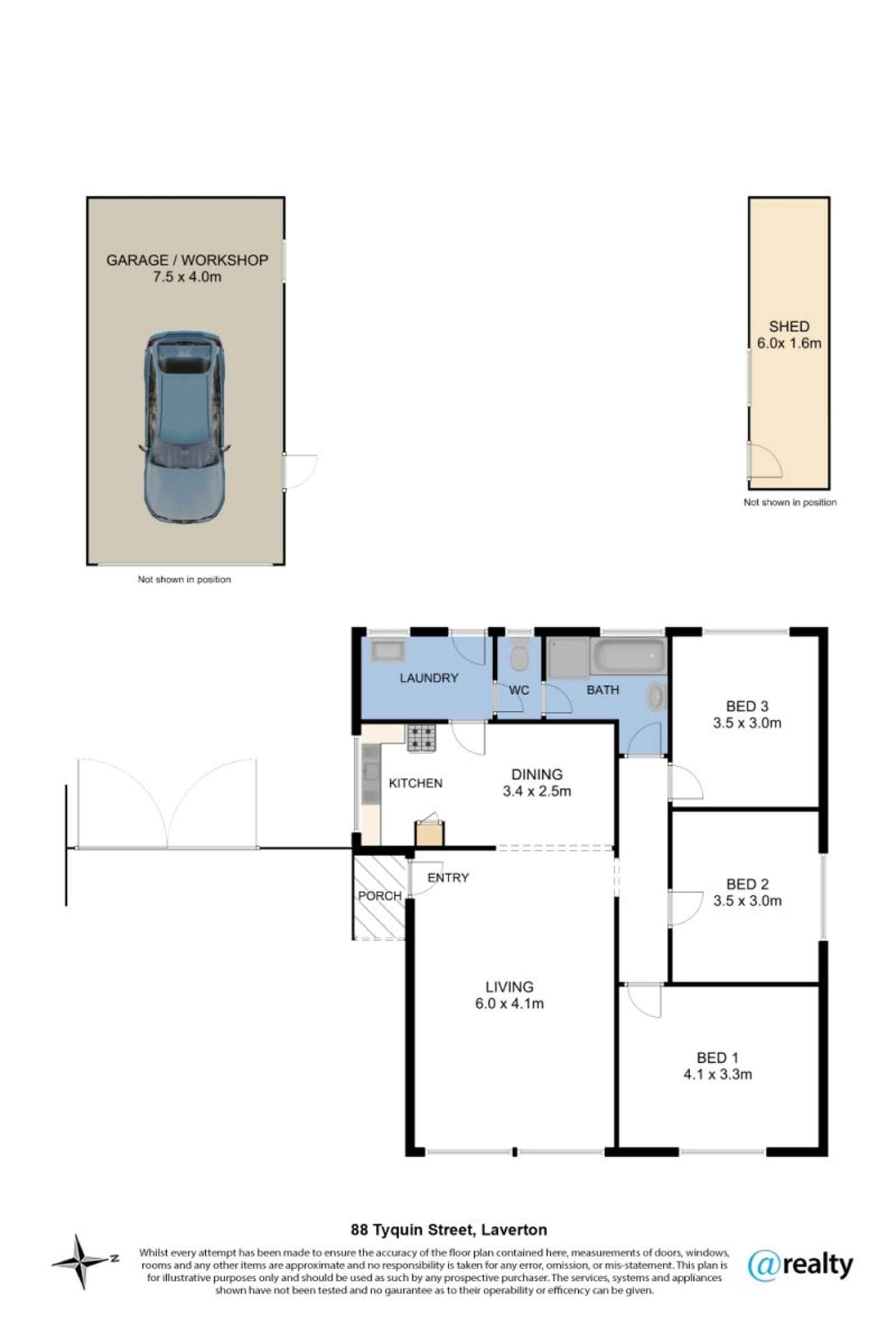 Floorplan of Homely house listing, 88 Tyquin Street, Laverton VIC 3028