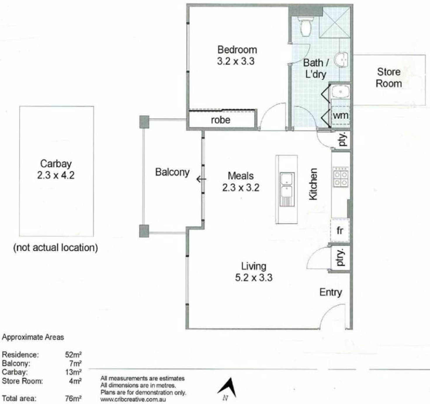 Floorplan of Homely apartment listing, U58/4 Delhi Street, West Perth WA 6005