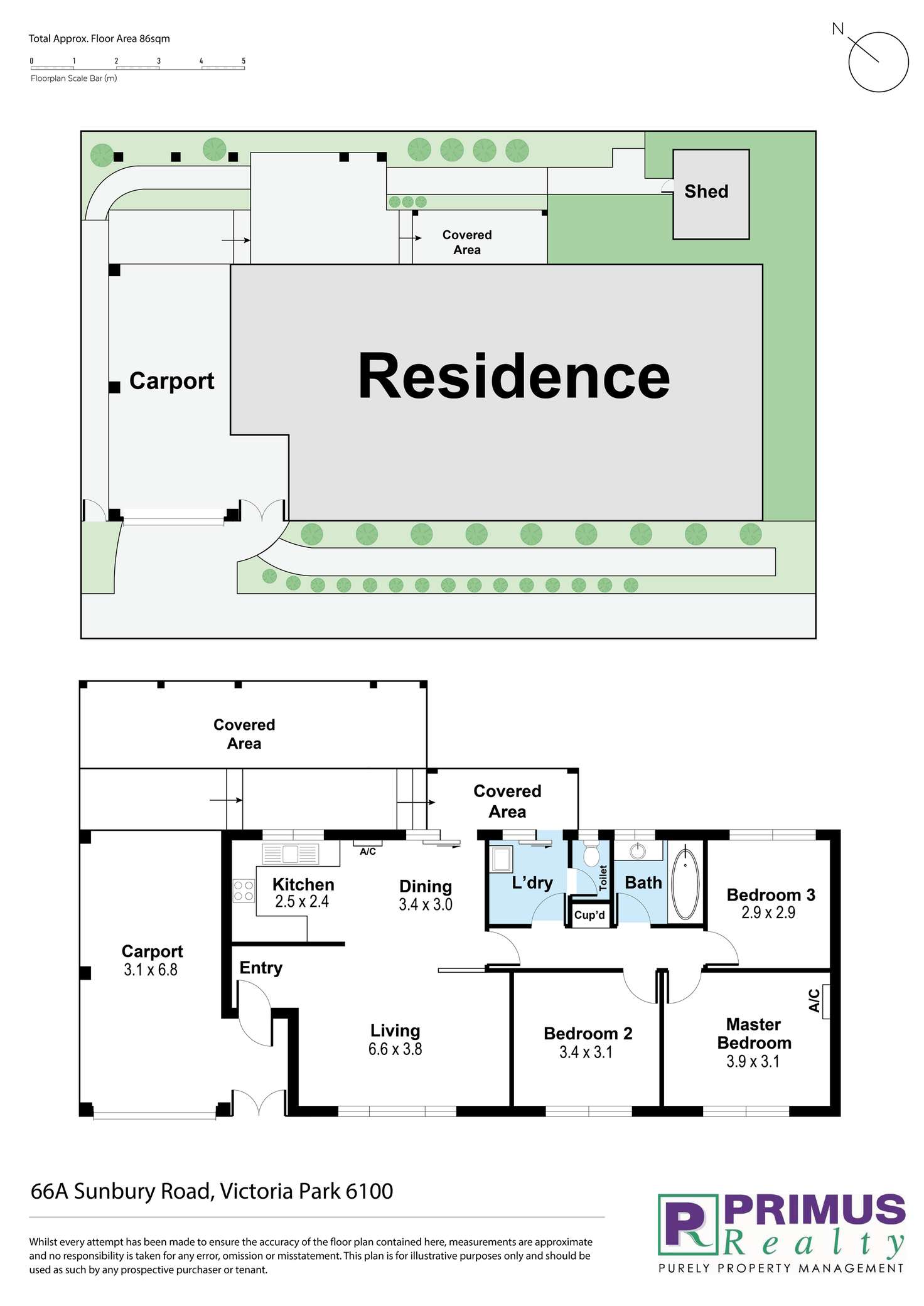 Floorplan of Homely house listing, 66A Sunbury Road, Victoria Park WA 6100