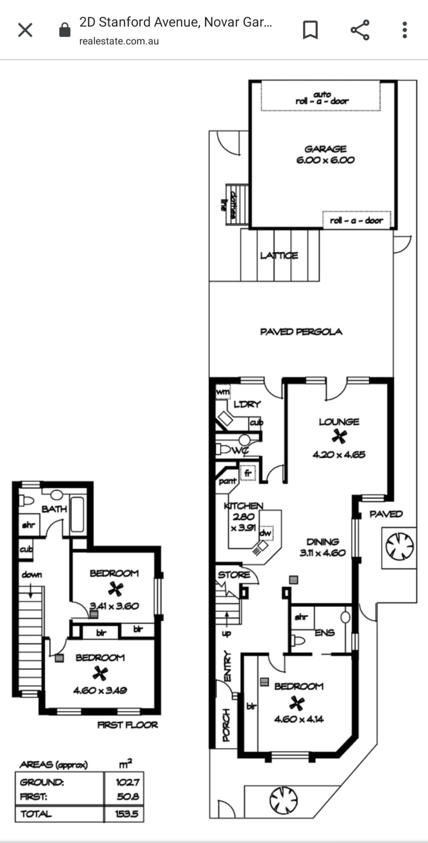 Floorplan of Homely townhouse listing, 2D Stanford Avenue, Novar Gardens SA 5040