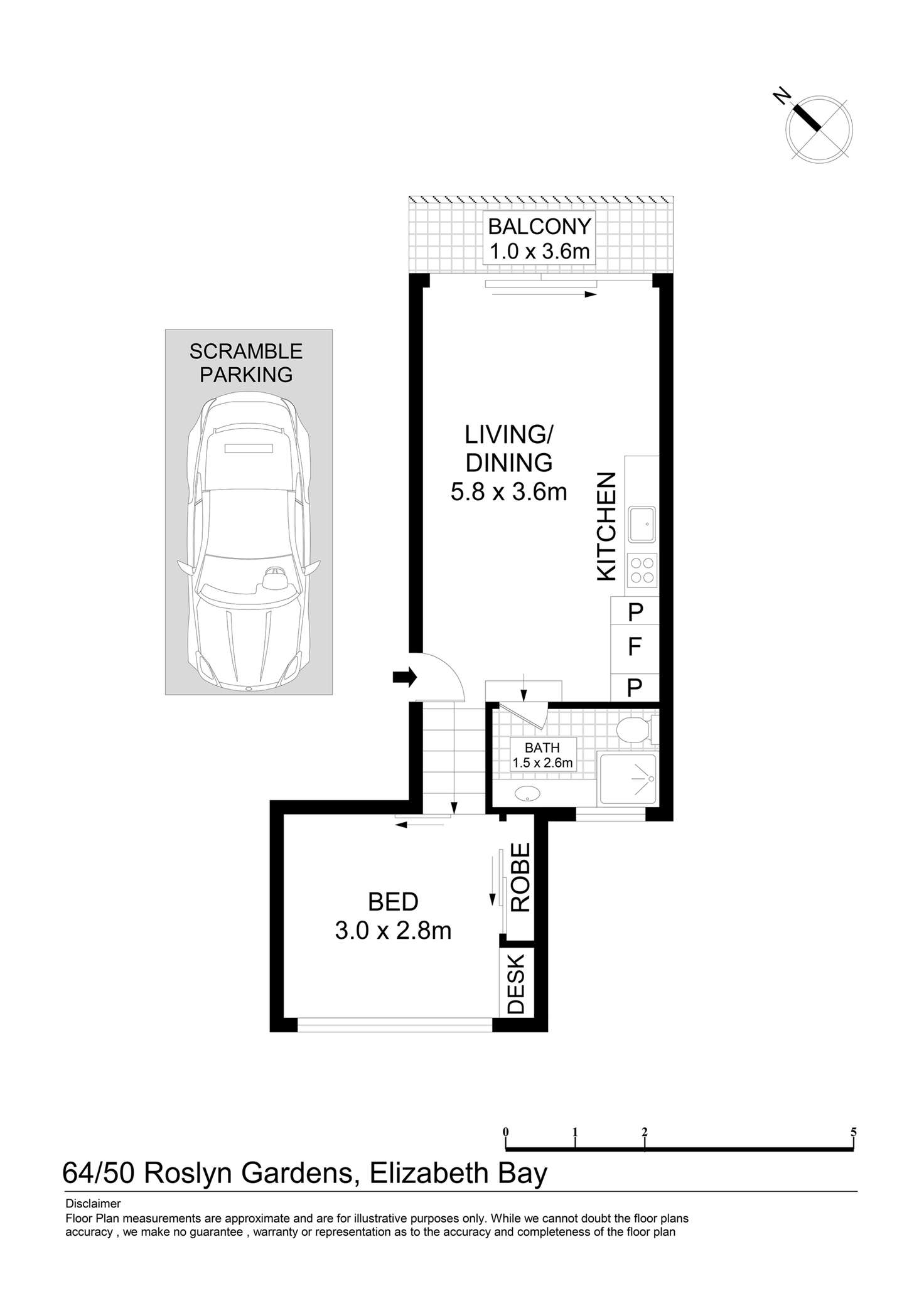 Floorplan of Homely apartment listing, 64/50 Roslyn Gardens, Elizabeth Bay NSW 2011