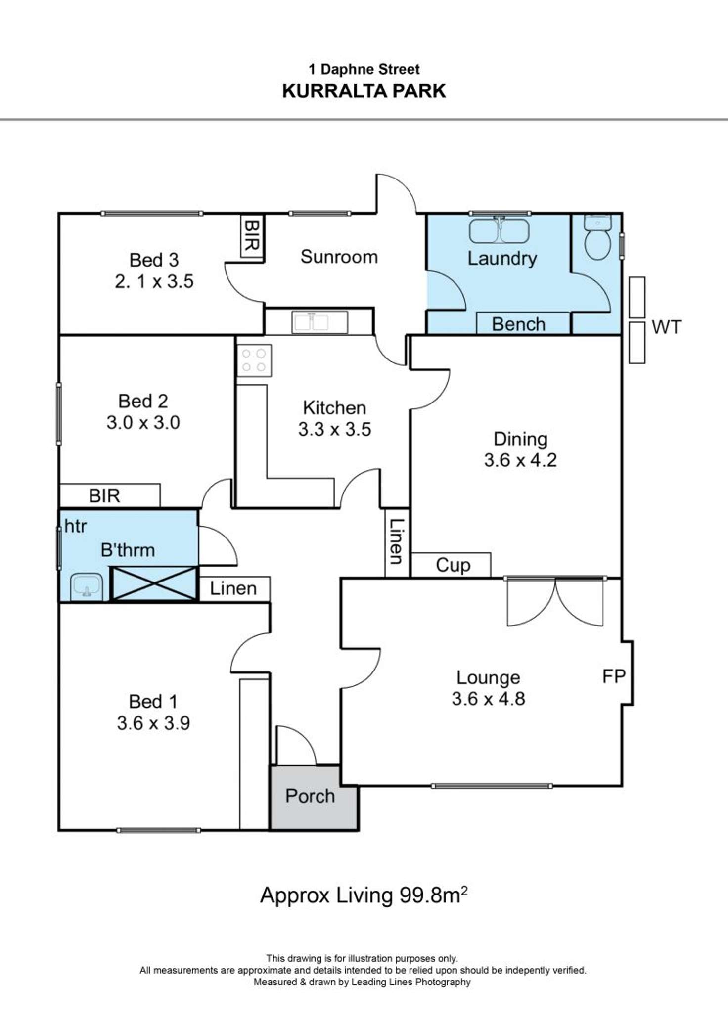 Floorplan of Homely house listing, 1 Daphne Street, Kurralta Park SA 5037