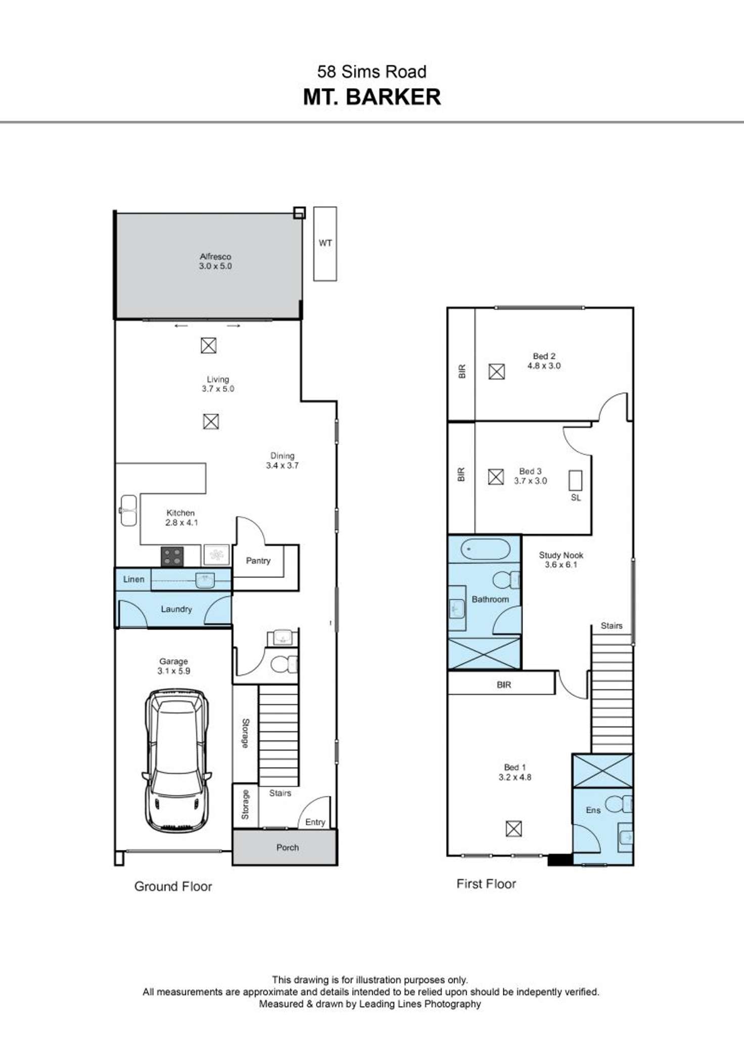 Floorplan of Homely townhouse listing, 58 Sims Road, Mount Barker SA 5251