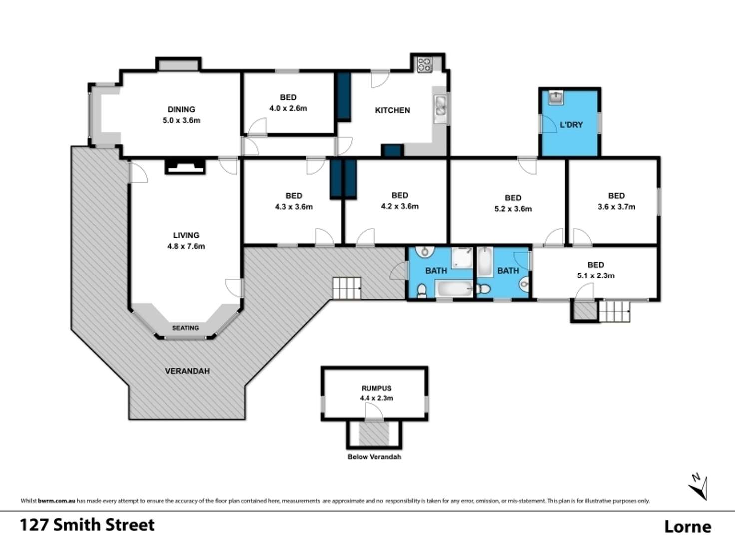 Floorplan of Homely house listing, 127 Smith Street, Lorne VIC 3232