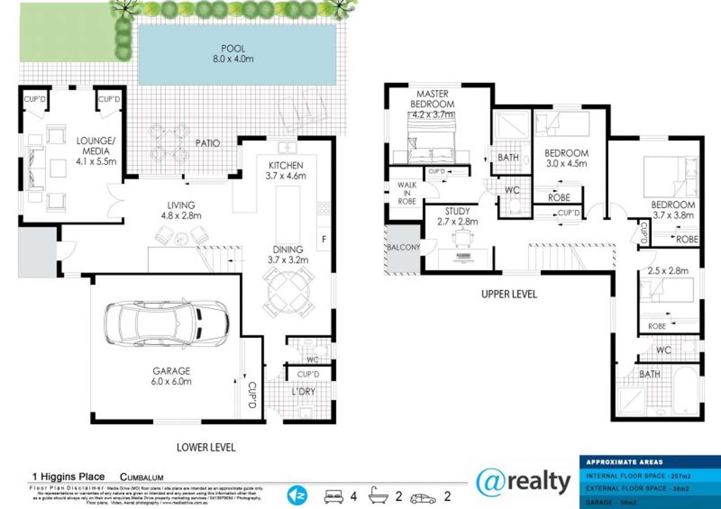 Floorplan of Homely house listing, 1 Higgins Place, Cumbalum NSW 2478