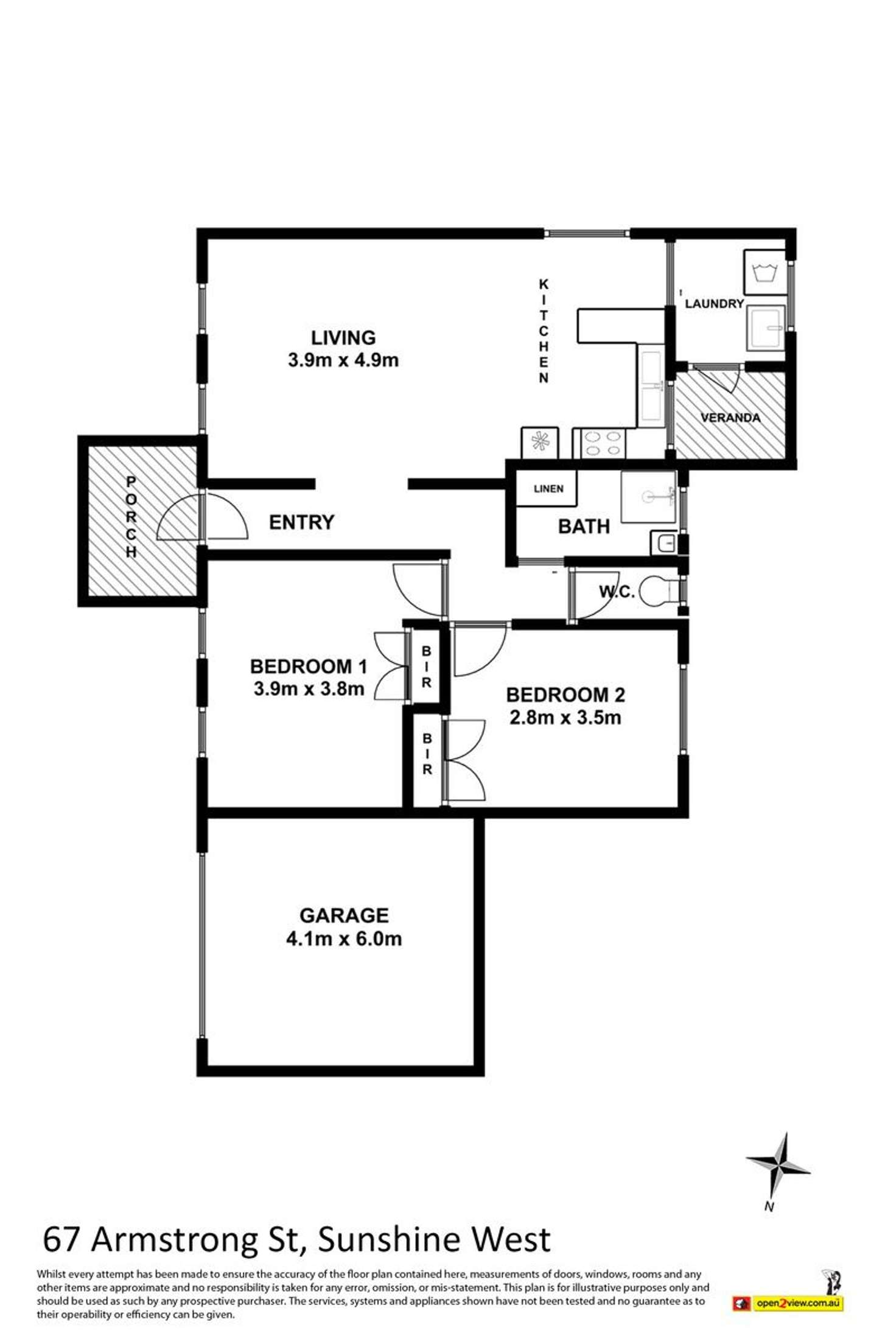 Floorplan of Homely unit listing, 67 Armstrong Street, Sunshine West VIC 3020