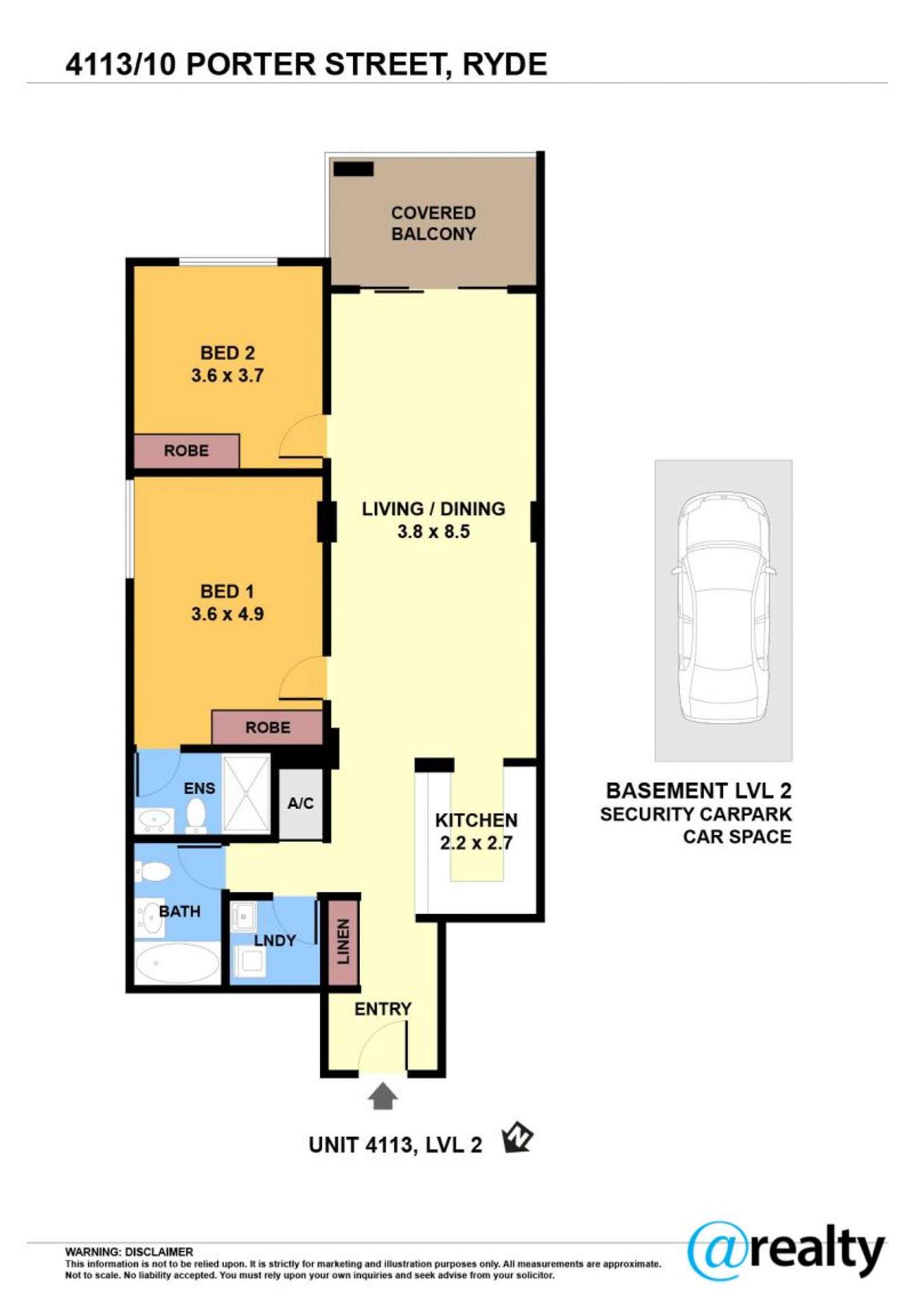 Floorplan of Homely unit listing, 4113/10 Porter Street, Ryde NSW 2112
