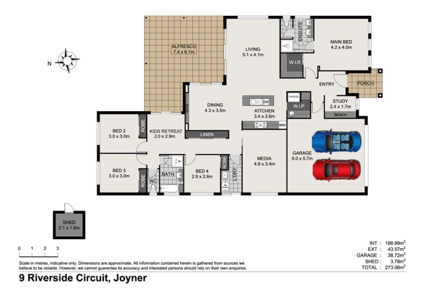 Floorplan of Homely house listing, 9 Riverside Circuit, Joyner QLD 4500