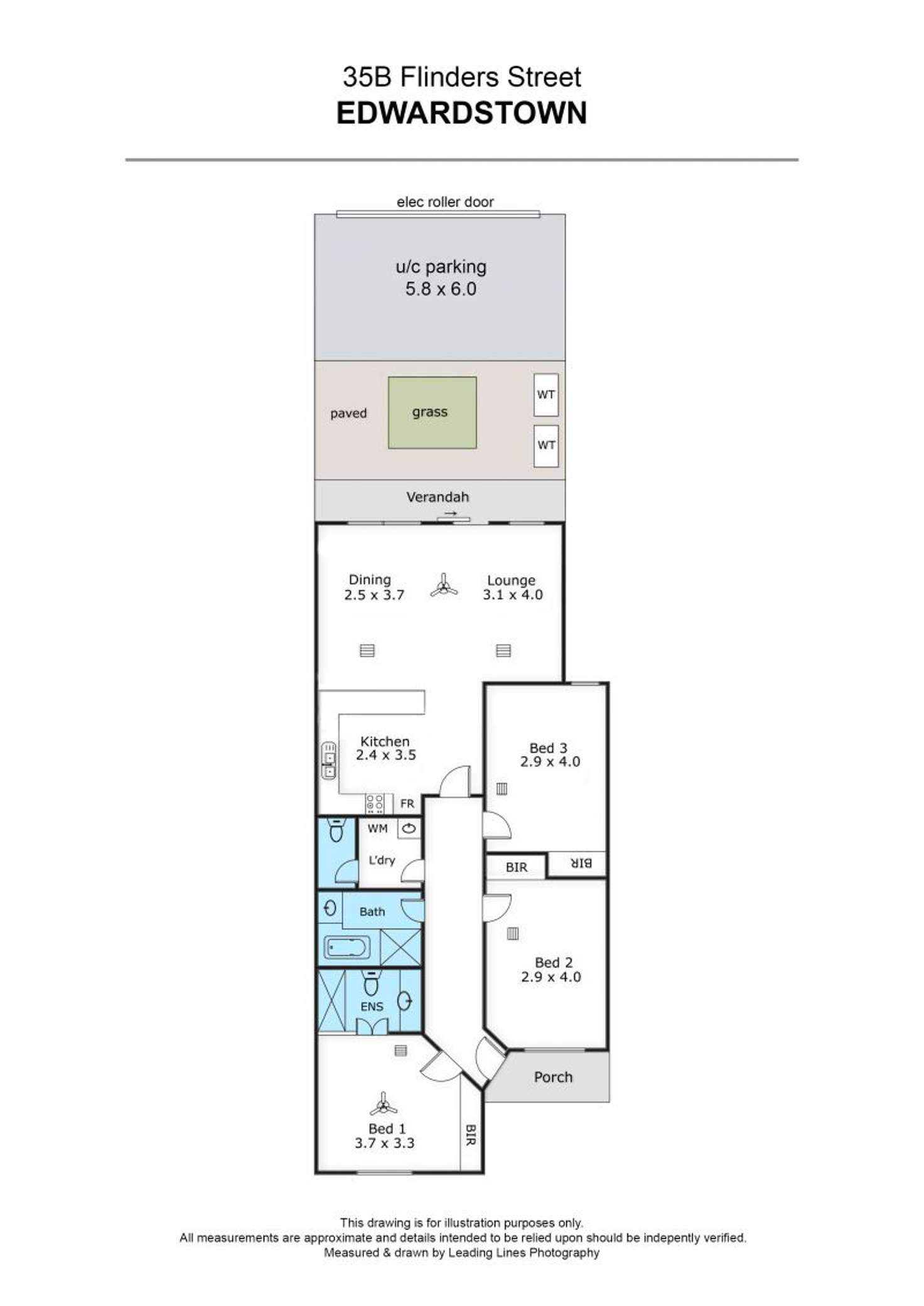 Floorplan of Homely semiDetached listing, 35b Flinders Street, Edwardstown SA 5039