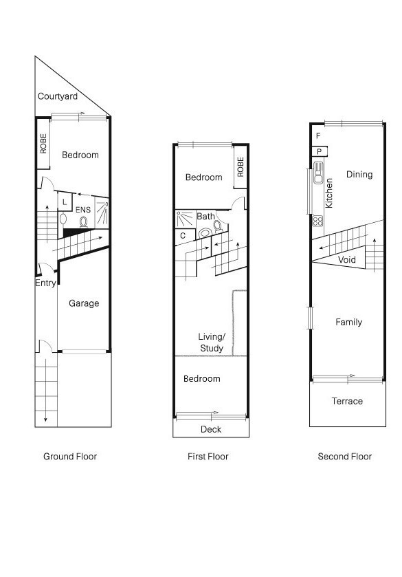 Floorplan of Homely townhouse listing, 3A Little Lesney Street, Richmond VIC 3121