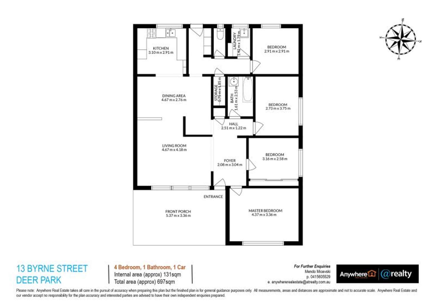 Floorplan of Homely house listing, 13 Byrne Street, Deer Park VIC 3023