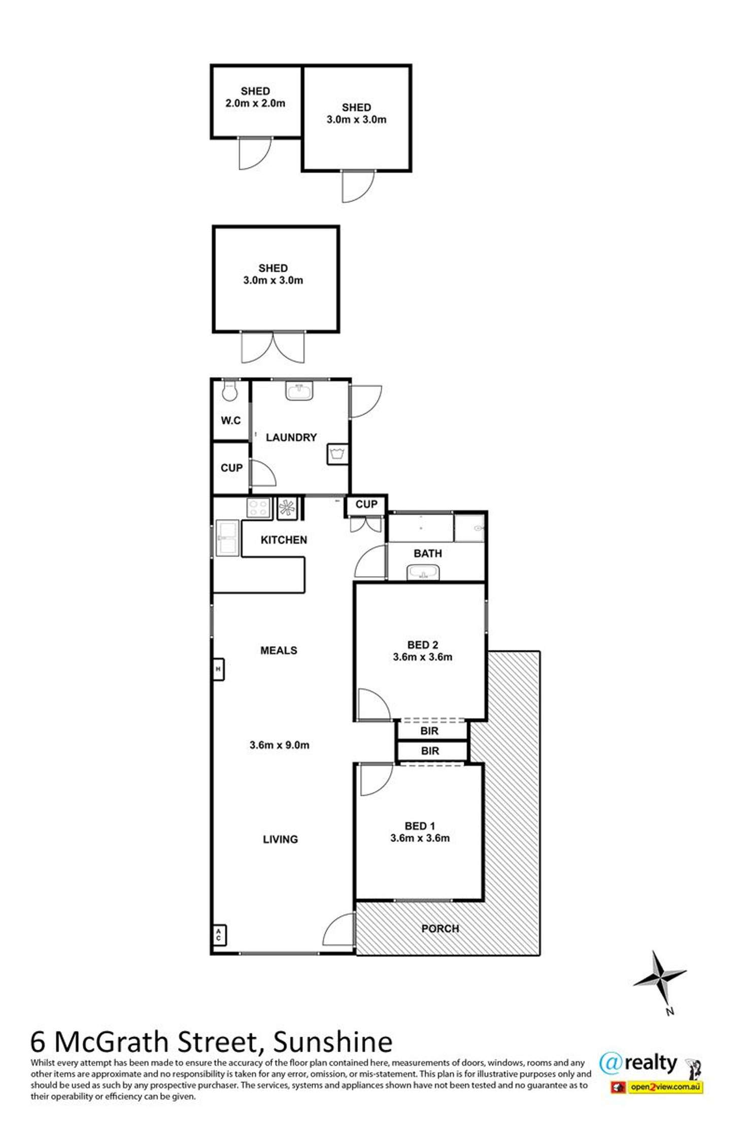 Floorplan of Homely house listing, 6 McGrath Street, Sunshine VIC 3020
