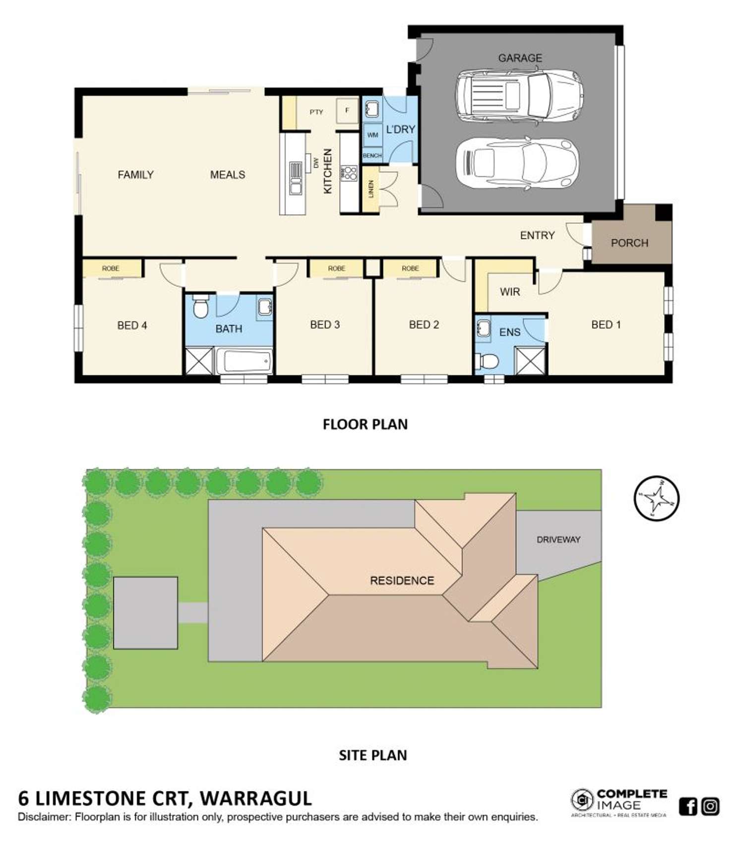 Floorplan of Homely house listing, 6 Limestone Court, Warragul VIC 3820