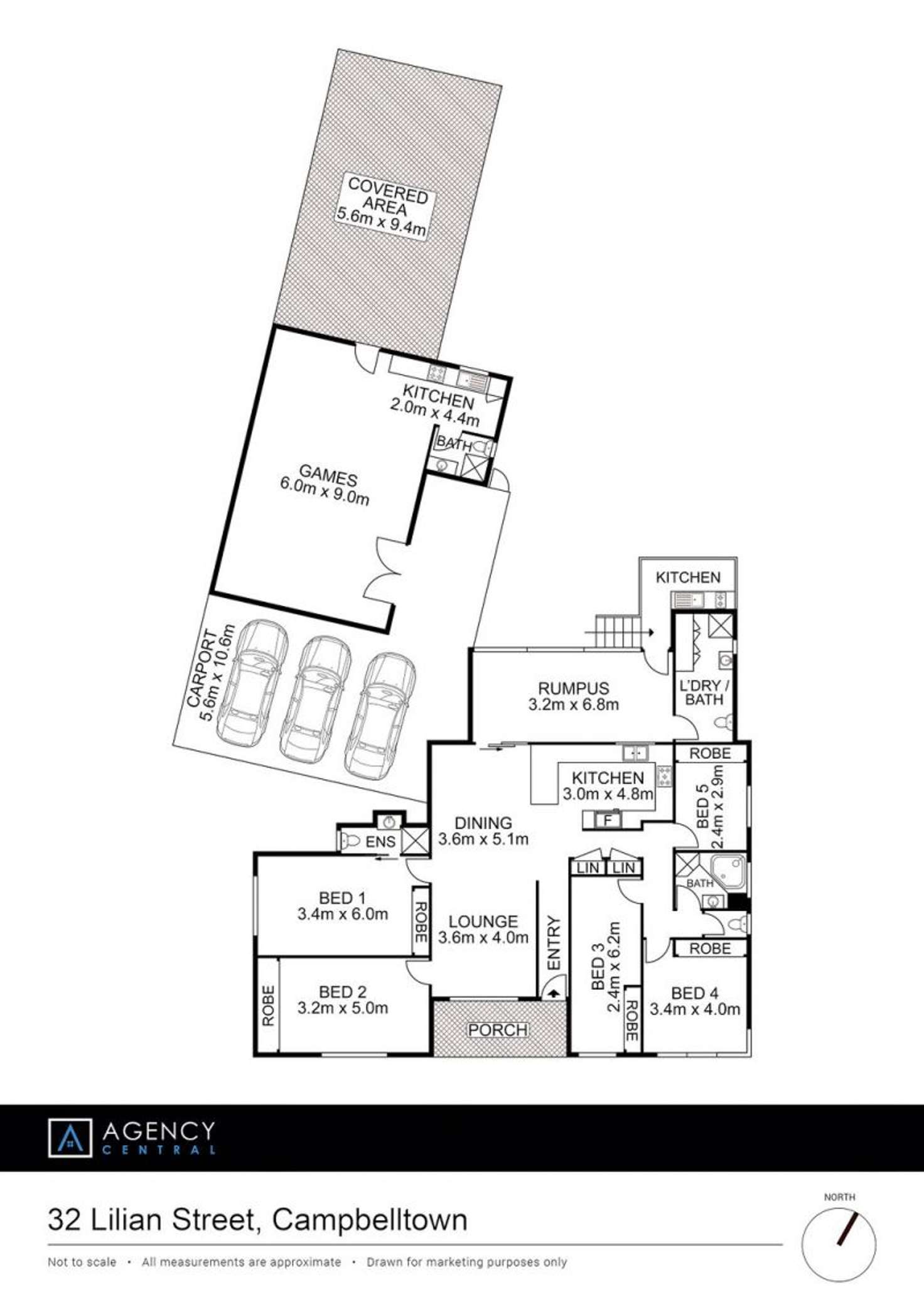 Floorplan of Homely house listing, 32 Lilian Street, Campbelltown NSW 2560