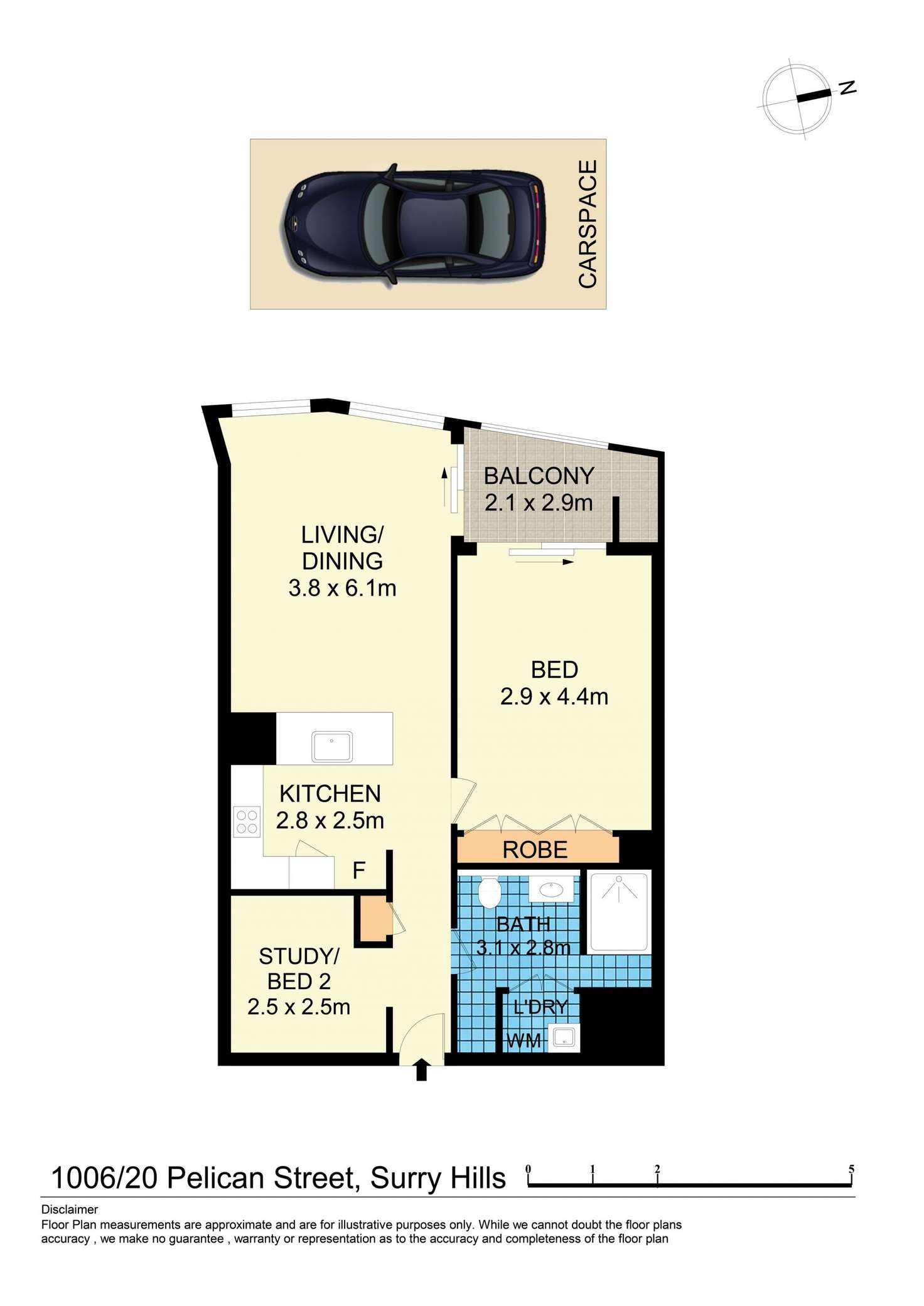 Floorplan of Homely apartment listing, 1006/18-20 Pelican Street, Surry Hills NSW 2010