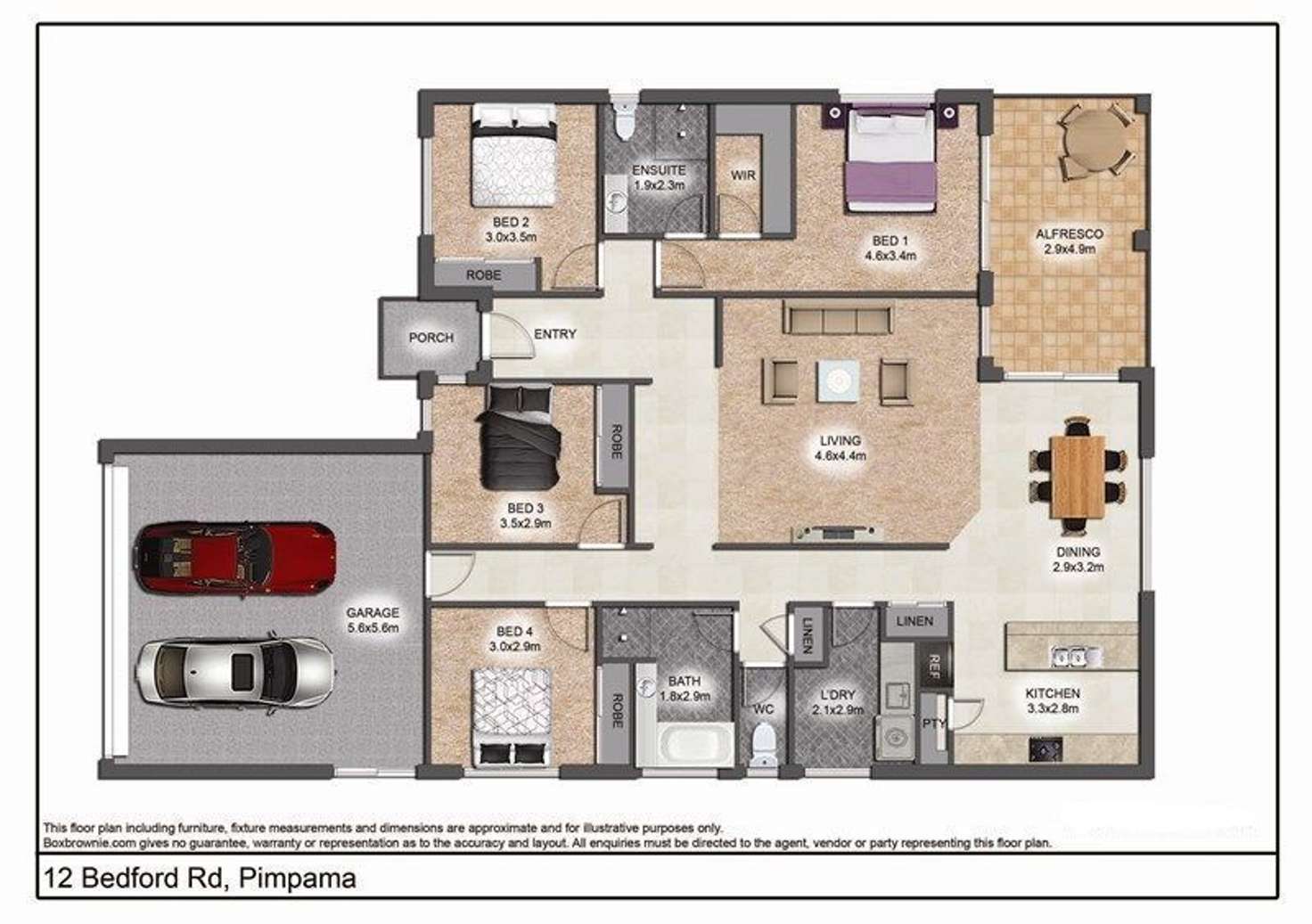 Floorplan of Homely house listing, 12 Bedford Road, Pimpama QLD 4209