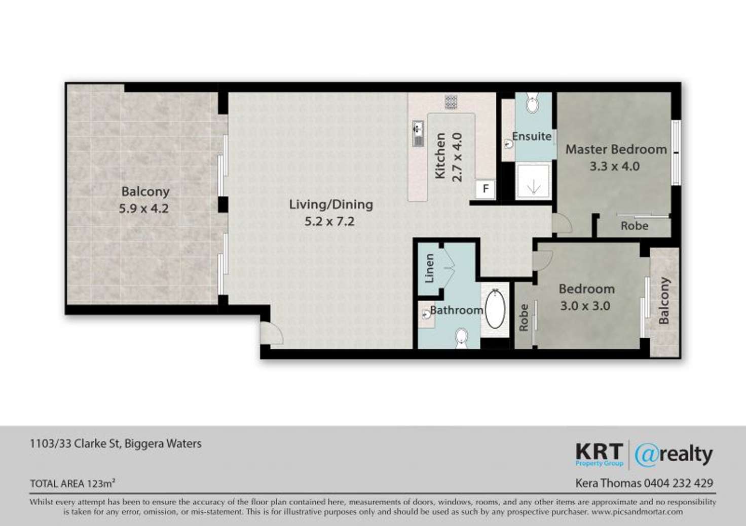 Floorplan of Homely apartment listing, 1103/33 Clark Street, Biggera Waters QLD 4216