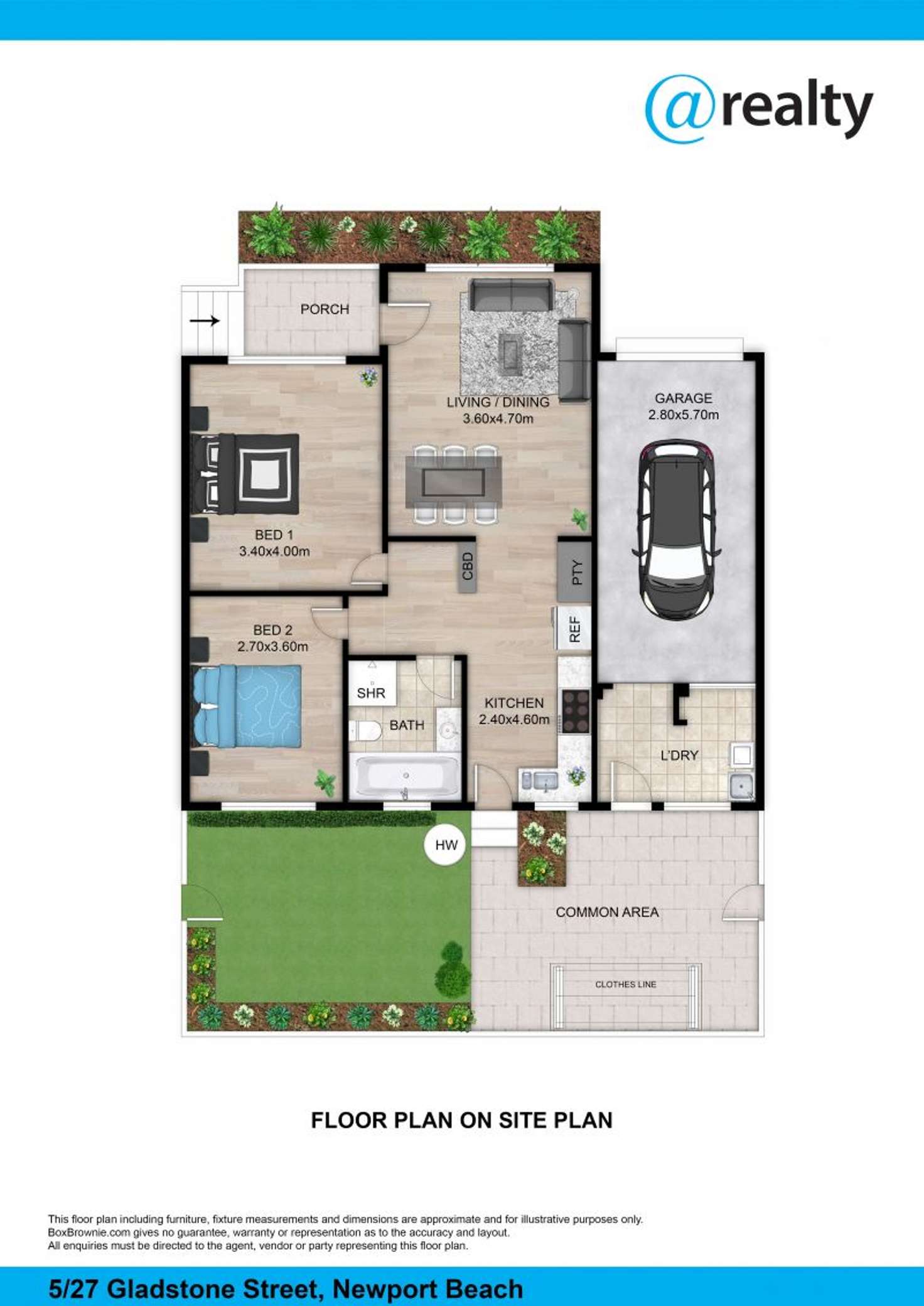 Floorplan of Homely townhouse listing, 5/27 Gladstone Street, Newport NSW 2106