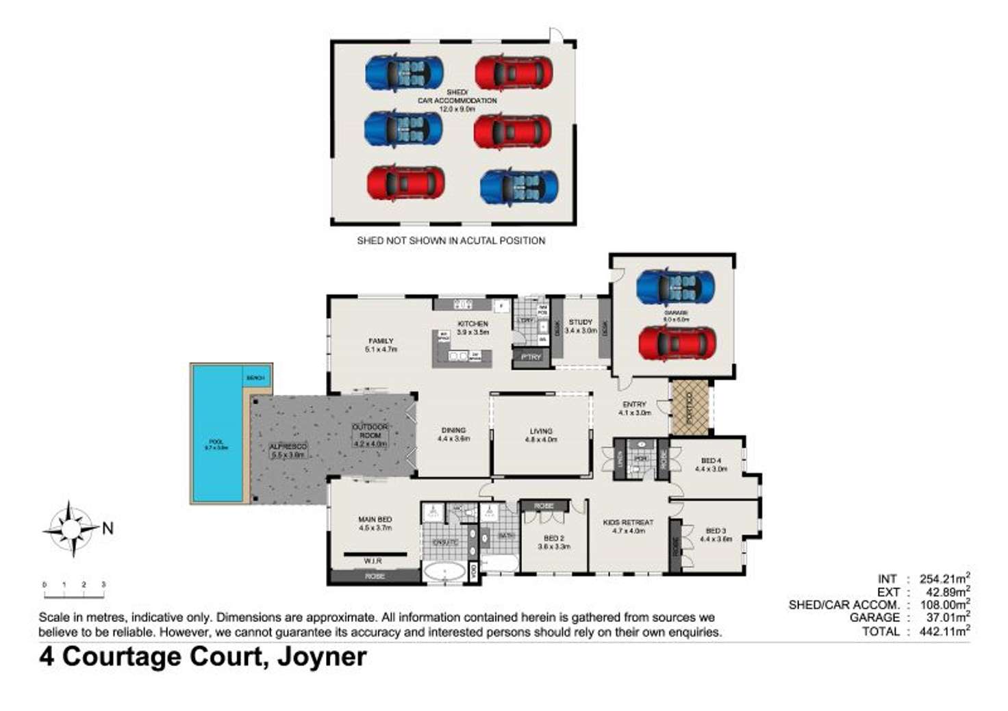 Floorplan of Homely house listing, 4 Courtage Court, Joyner QLD 4500