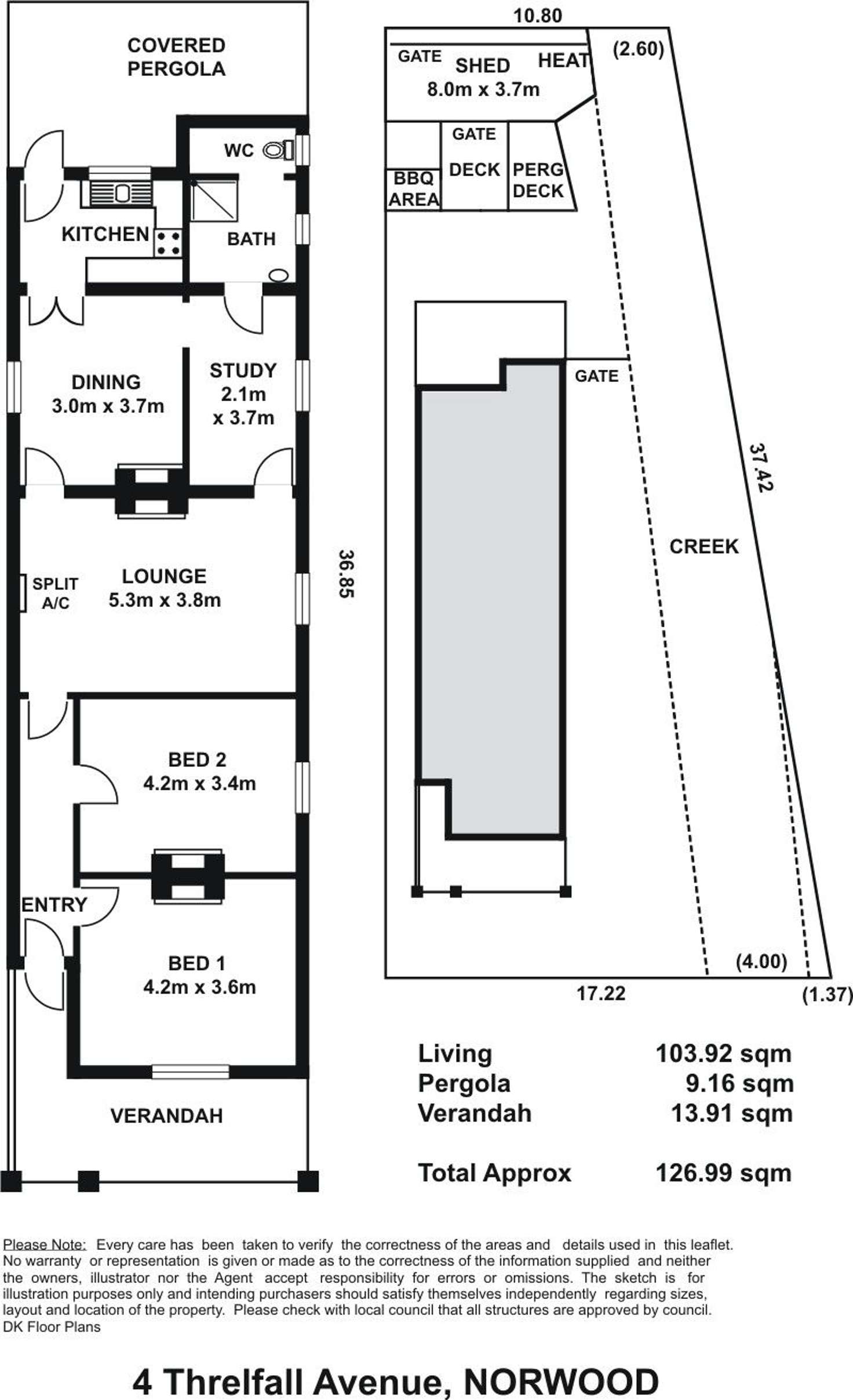 Floorplan of Homely house listing, 4 Threlfall Avenue, Norwood SA 5067