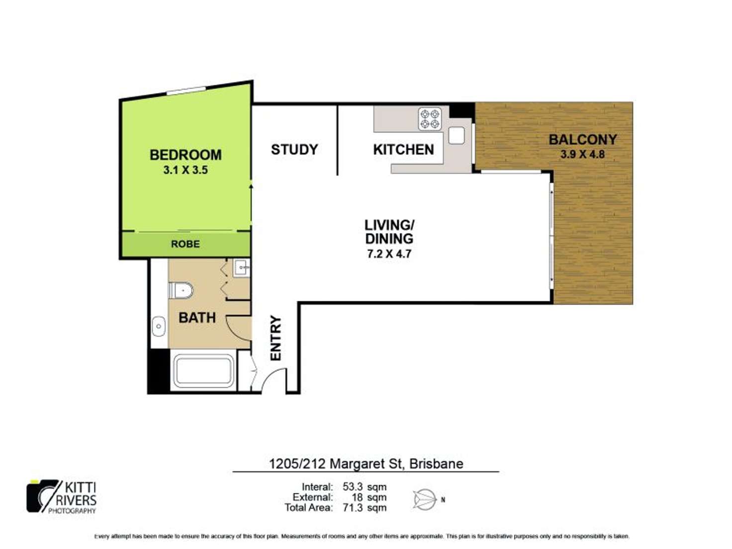 Floorplan of Homely apartment listing, 43/212 Margaret Street, Brisbane City QLD 4000