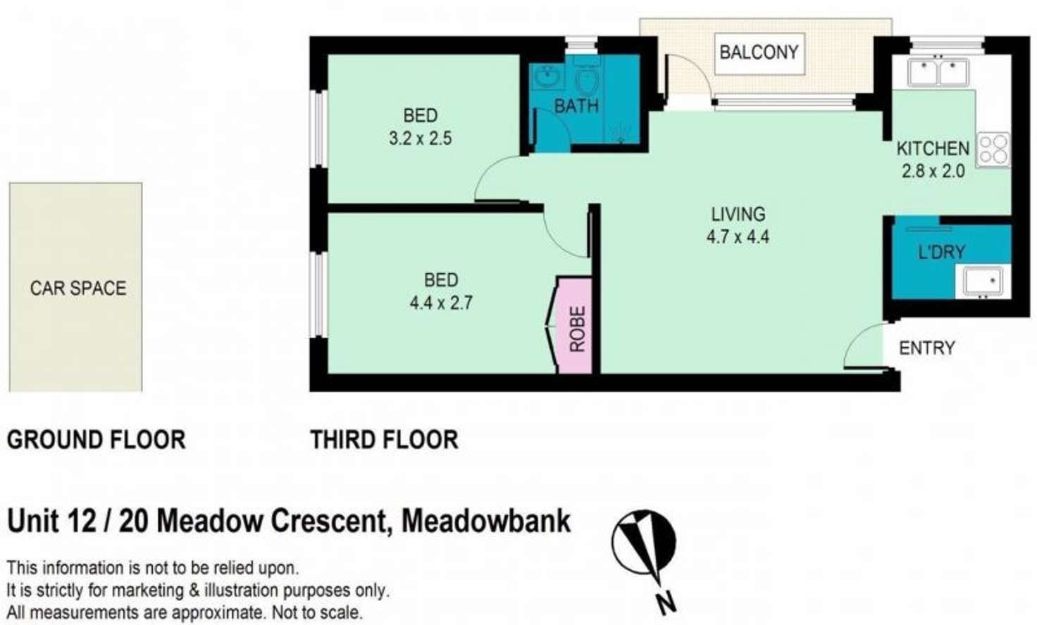 Floorplan of Homely apartment listing, 12/20 Meadow Crescent, Meadowbank NSW 2114