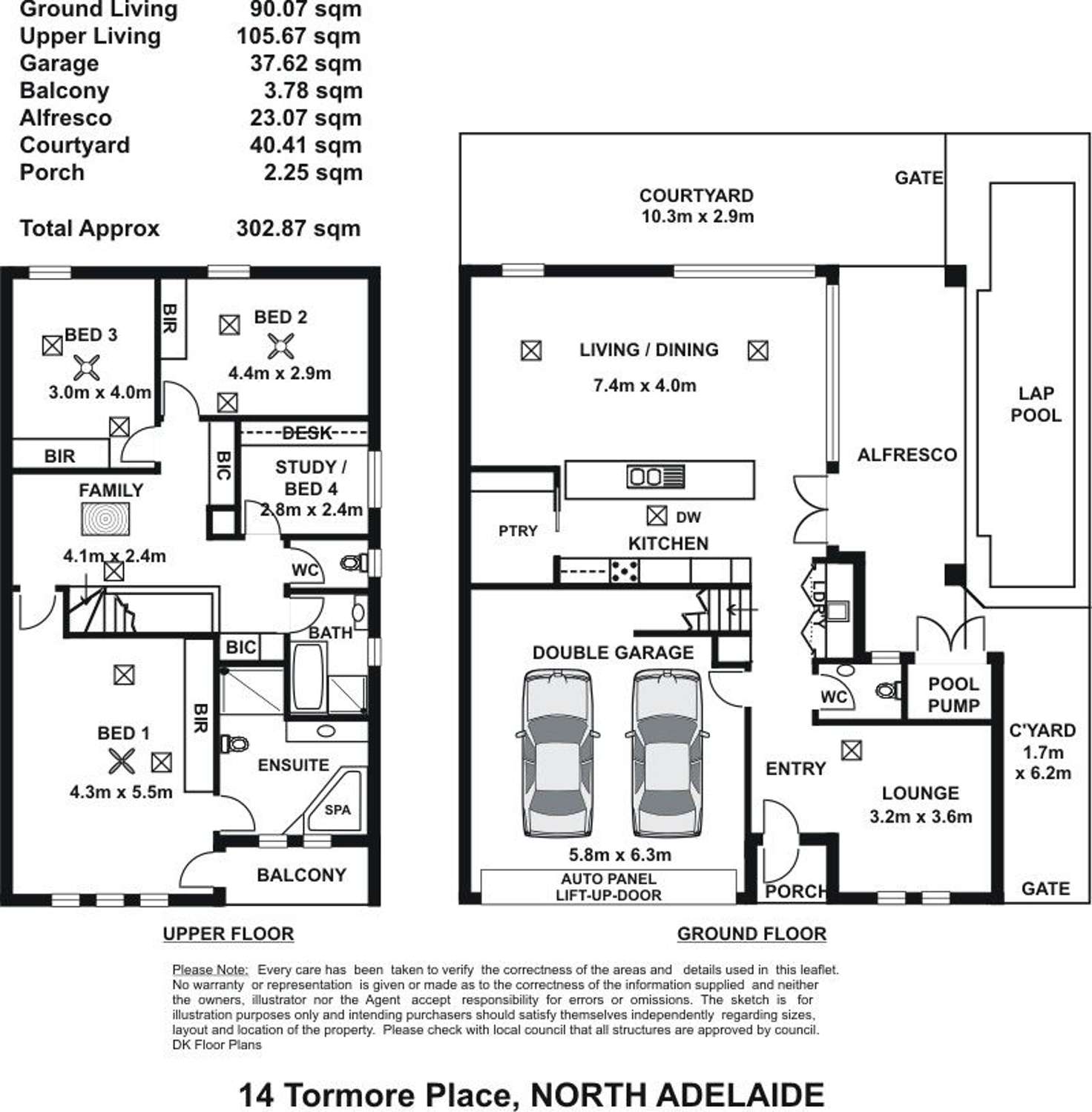 Floorplan of Homely townhouse listing, 14-16 Tormore Place, North Adelaide SA 5006