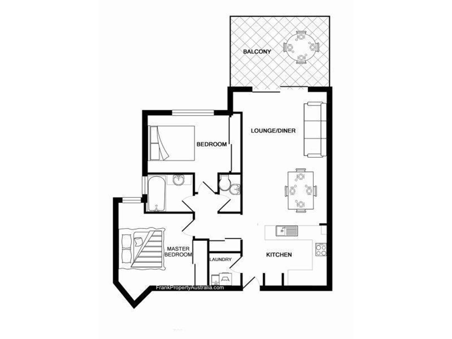 Floorplan of Homely apartment listing, 51/62 CORDELIA STREET, South Brisbane QLD 4101