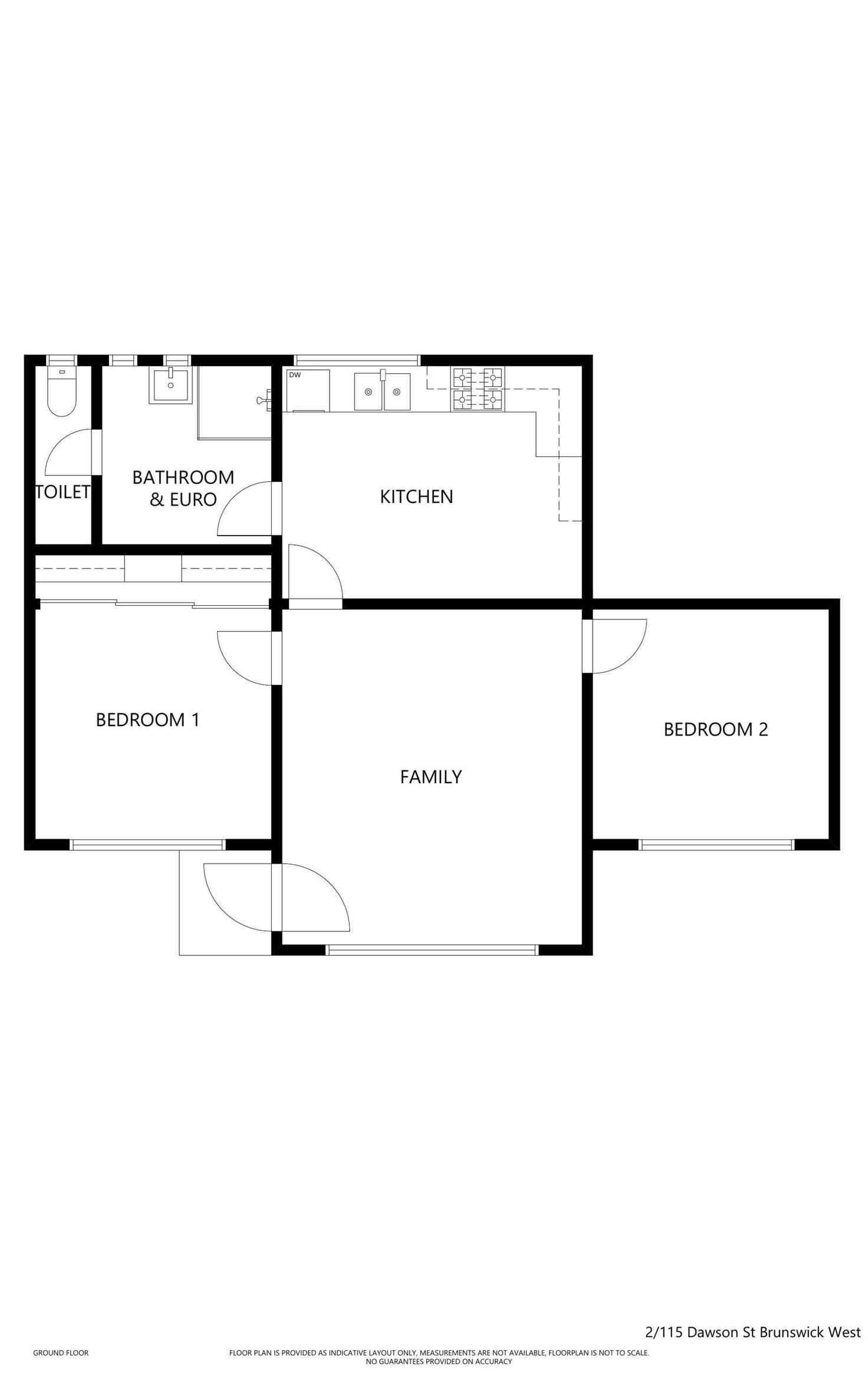 Floorplan of Homely unit listing, 2/115 Dawson Street, Brunswick West VIC 3055