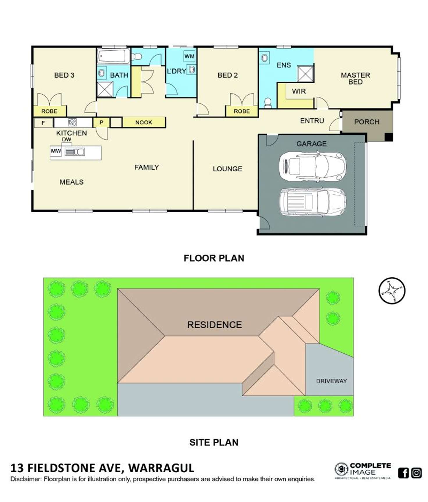 Floorplan of Homely house listing, 13 Fieldstone Avenue, Warragul VIC 3820