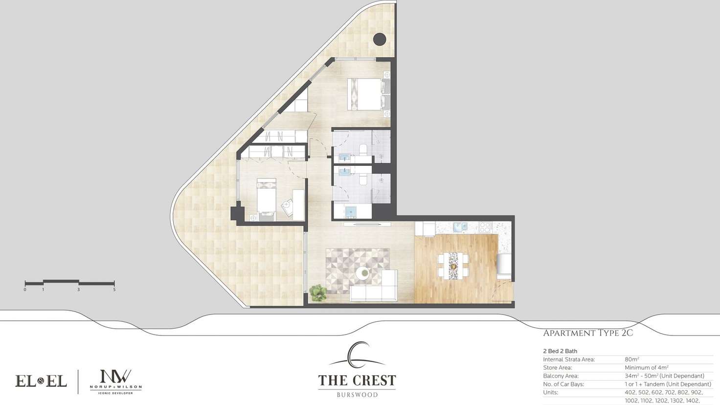 Floorplan of Homely apartment listing, 602/118 Goodwood Parade, Burswood WA 6100