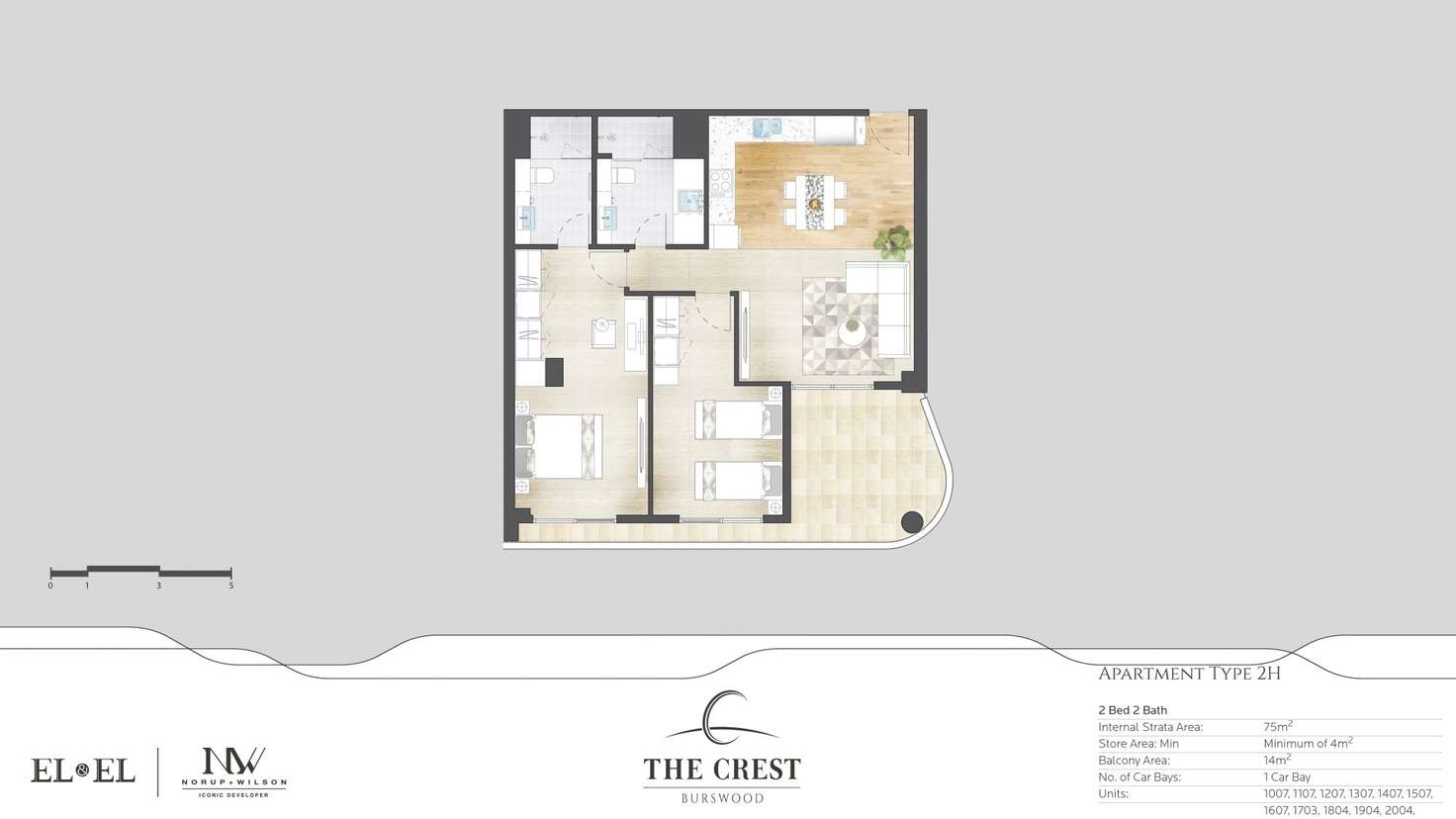 Floorplan of Homely apartment listing, 1507/118 Goodwood, Burswood WA 6100