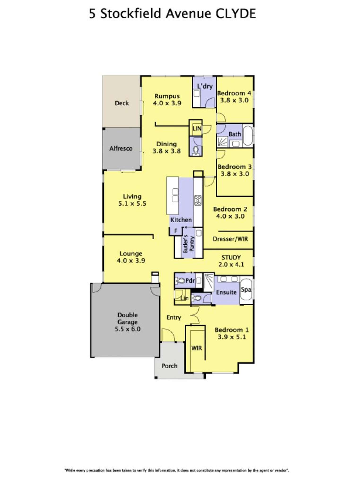 Floorplan of Homely house listing, 5 Stockfield Avenue, Clyde VIC 3978