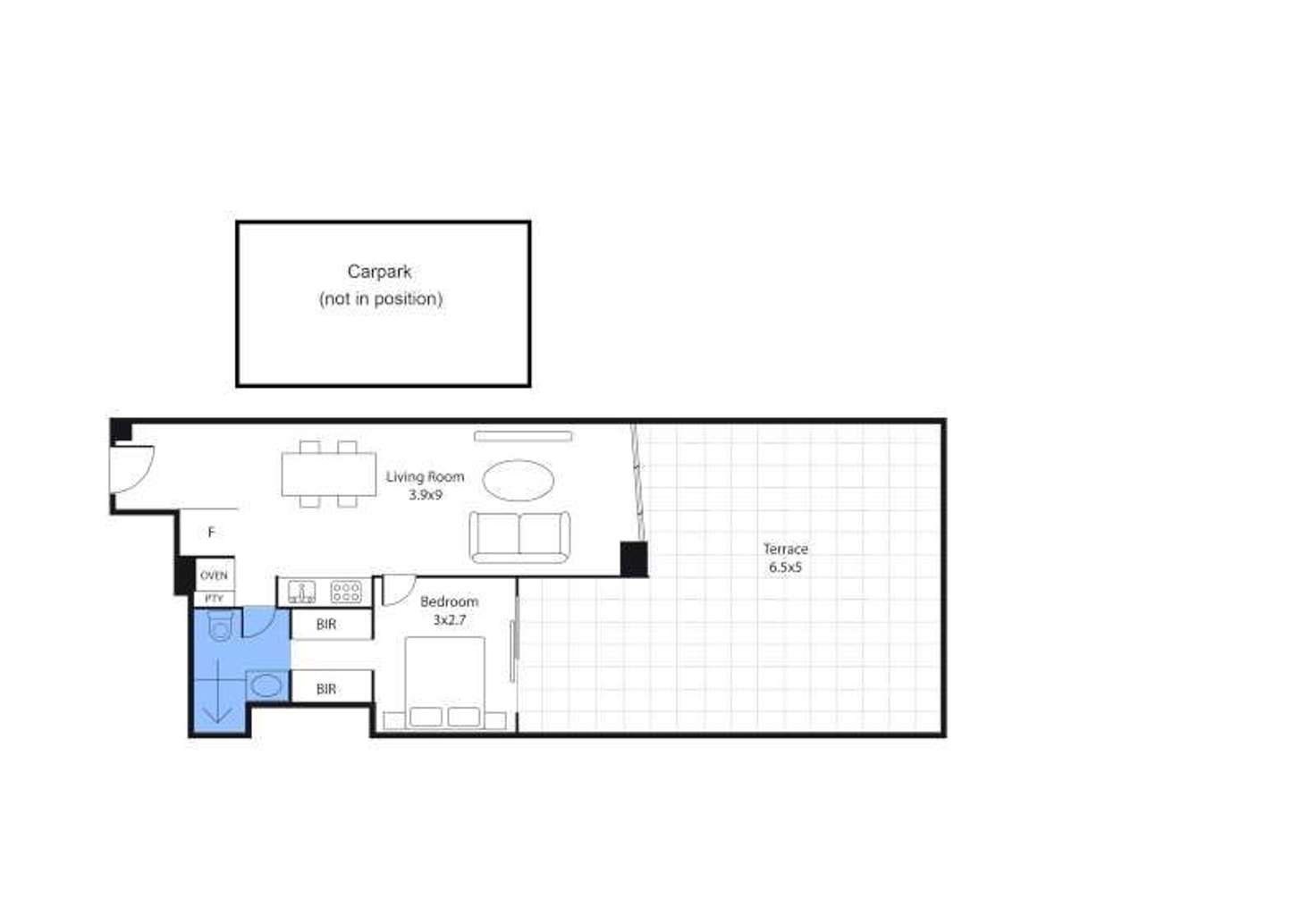 Floorplan of Homely apartment listing, 709/568 St Kilda Road, Melbourne VIC 3004