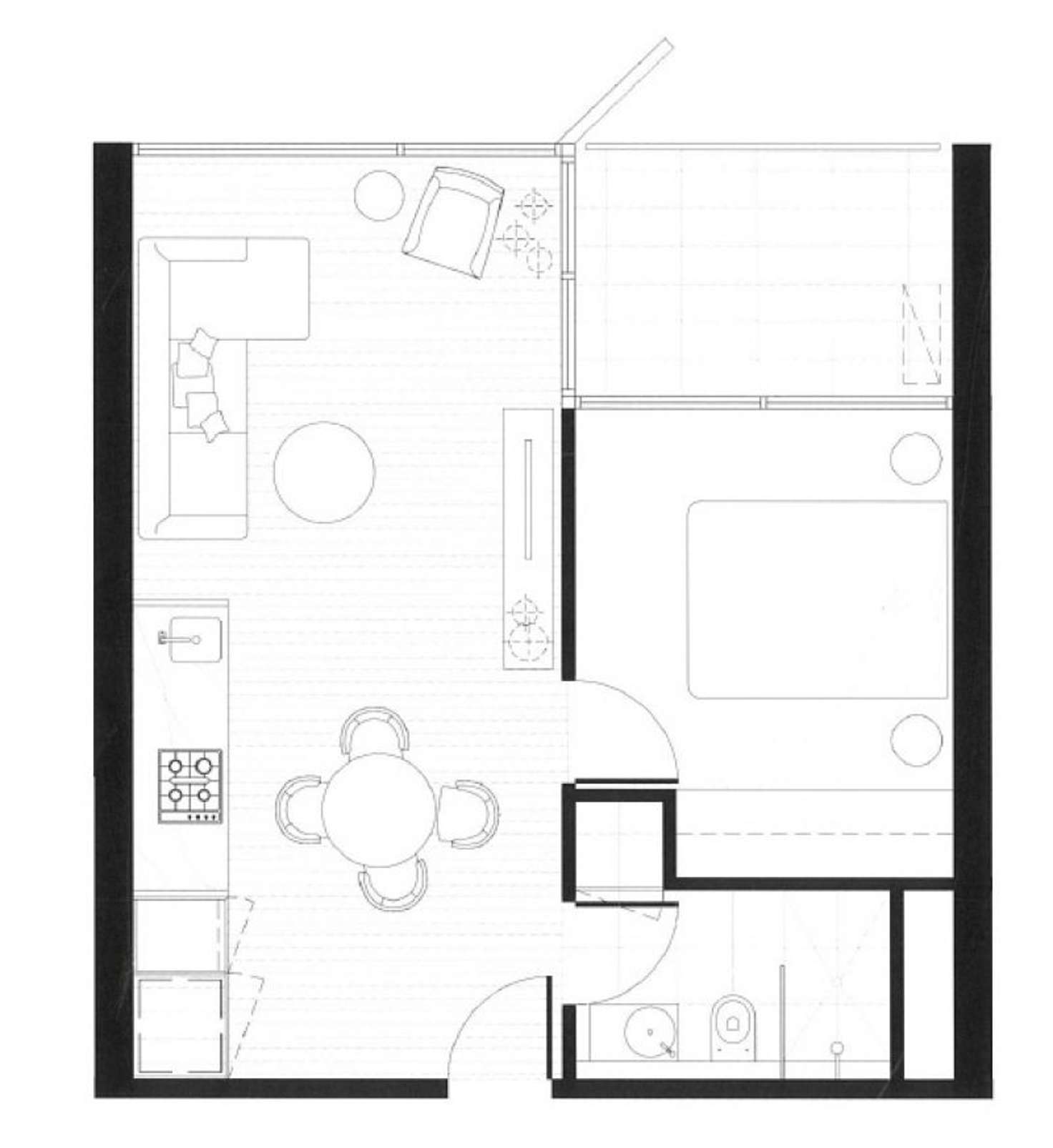 Floorplan of Homely apartment listing, 802/33 Blackwood Street, North Melbourne VIC 3051