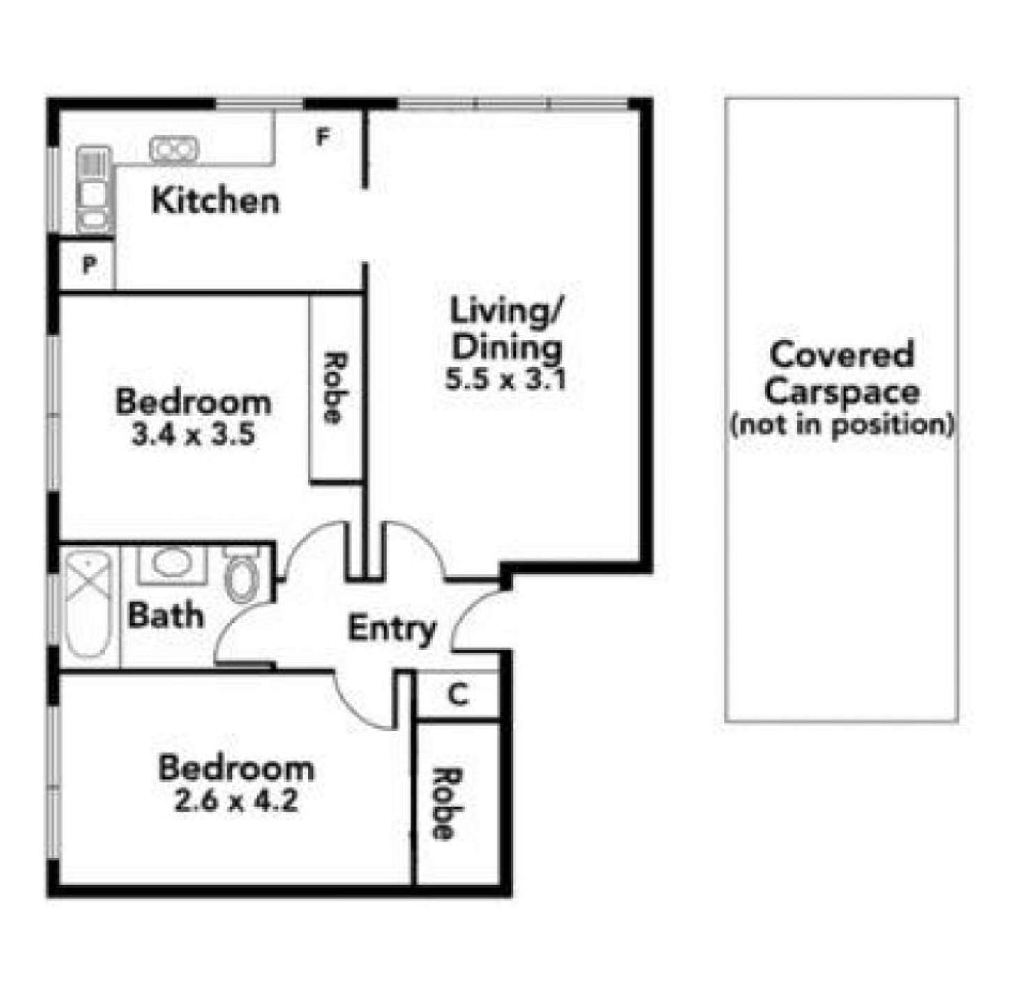 Floorplan of Homely other listing, 5/14 Dickens Street, Richmond VIC 3121