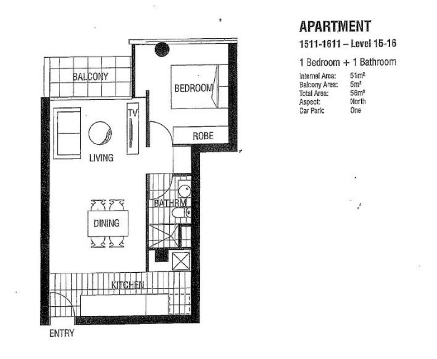 Floorplan of Homely apartment listing, 1611/568 St Kilda Road, Melbourne VIC 3004