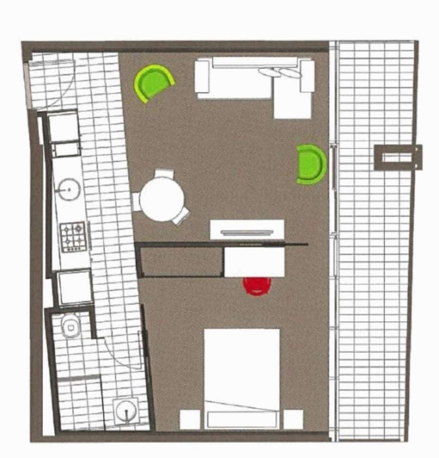 Floorplan of Homely apartment listing, 1902/46-50 Haig Street, Southbank VIC 3006