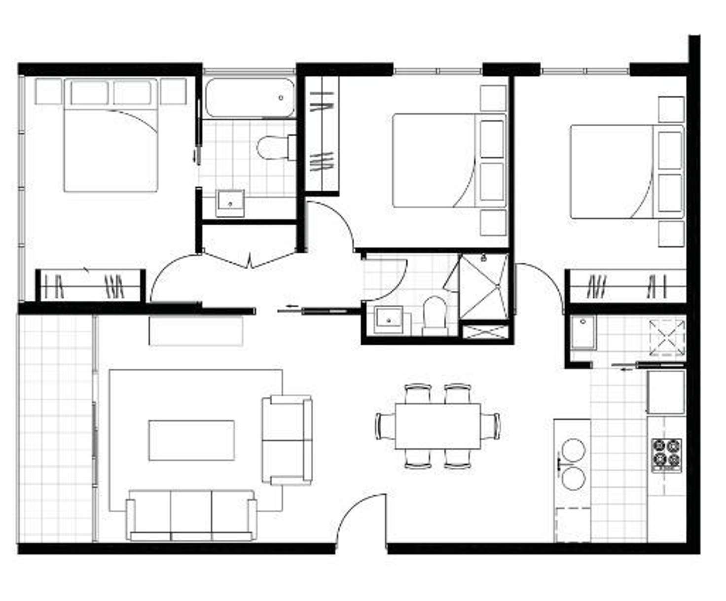 Floorplan of Homely apartment listing, 1301/483 Swanston Street, Melbourne VIC 3000