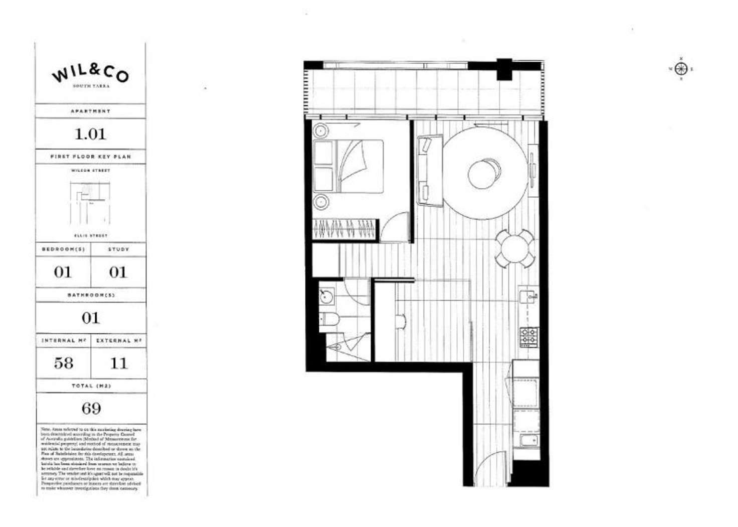 Floorplan of Homely apartment listing, 101/36 Wilson Street, South Yarra VIC 3141