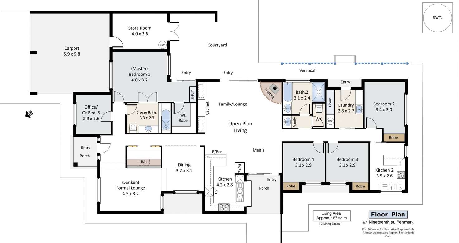 Floorplan of Homely house listing, 97 Nineteenth Street, Renmark SA 5341