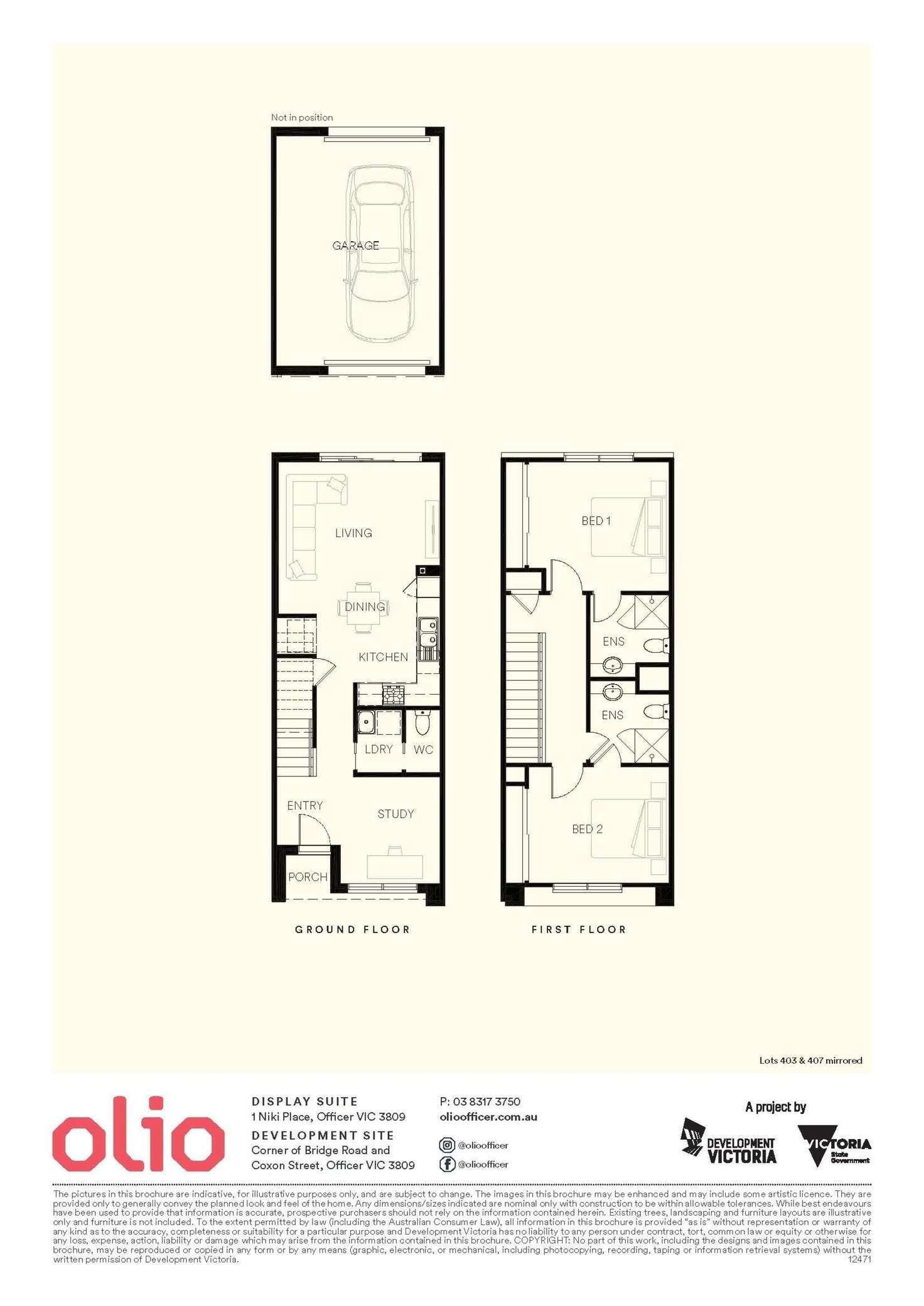 Floorplan of Homely townhouse listing, Lot 407/Cnr Bridge Road & Coxon Street, Officer VIC 3809