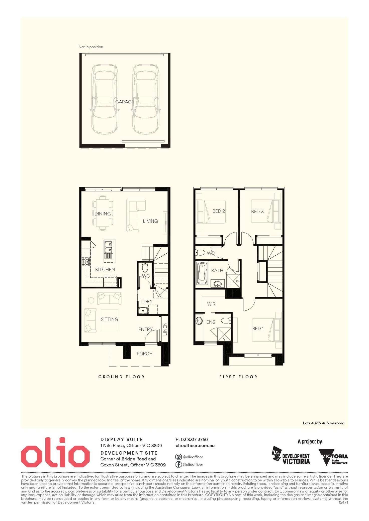 Floorplan of Homely townhouse listing, Lot 406/Cnr Bridge Road & Coxon Street, Officer VIC 3809